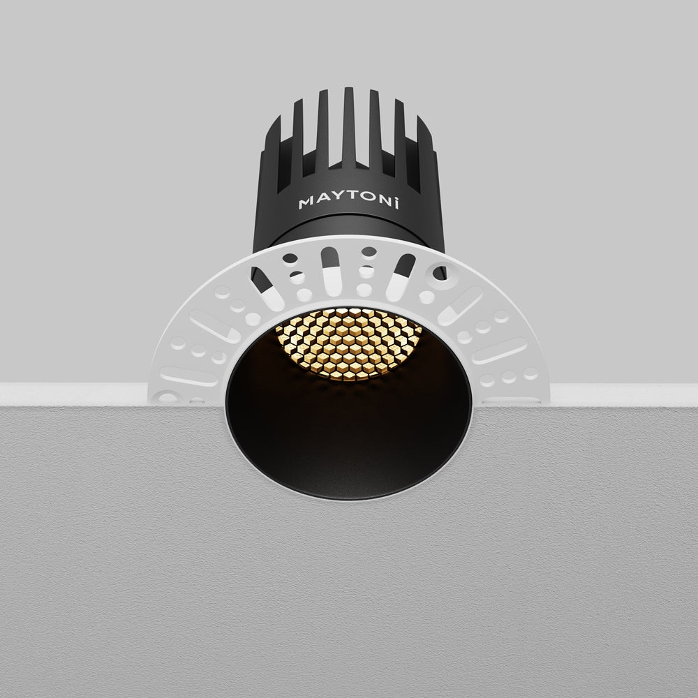 Maytoni downlight Dip LED 50° вграден кръгъл осветител, черен