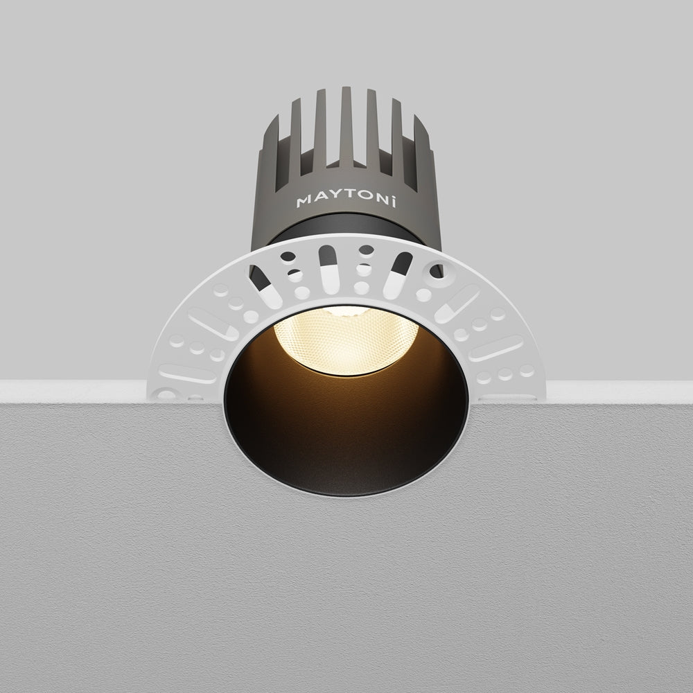 Maytoni downlight Dip LED 50° вграден кръгъл осветител, черен
