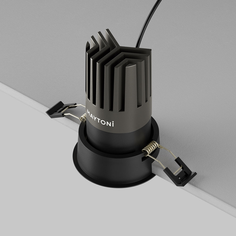 Maytoni downlight Dip LED 50° вграден кръгъл осветител, черен