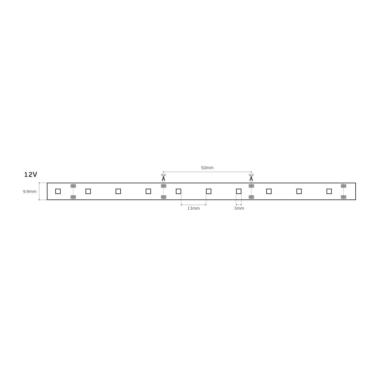 LED лента 12V CRI80 IP55 6000K (5 м)