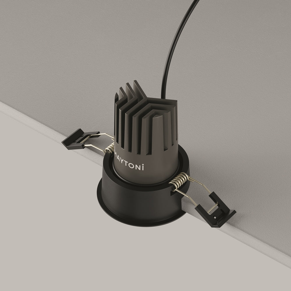 Maytoni downlight Dip LED 50° вграден кръгъл осветител, черен