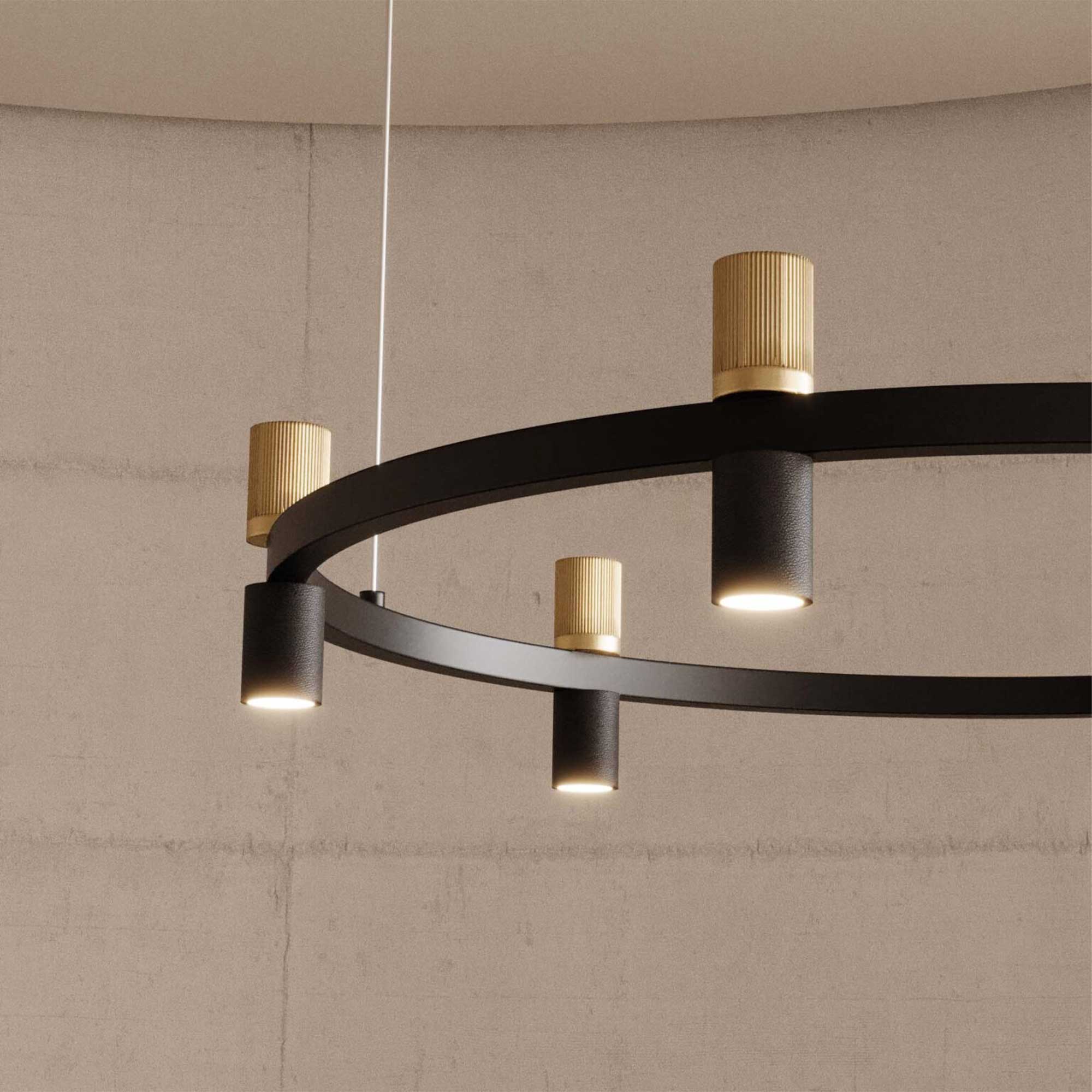 Aromas Tura LED závěsné kruhové svítidlo lustr