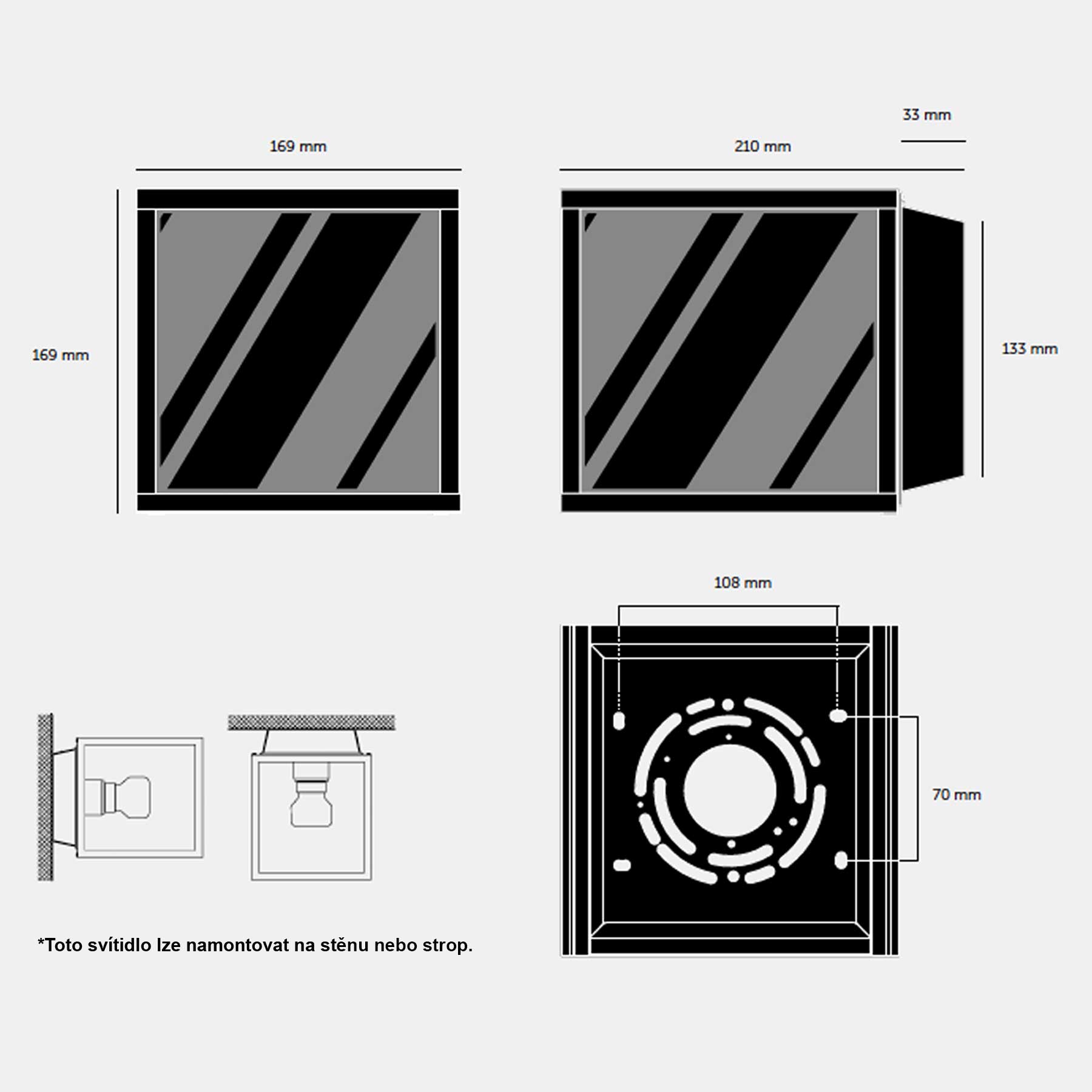 Buster & Punch E27 Caged Wet S přisazené svítidlo IP44