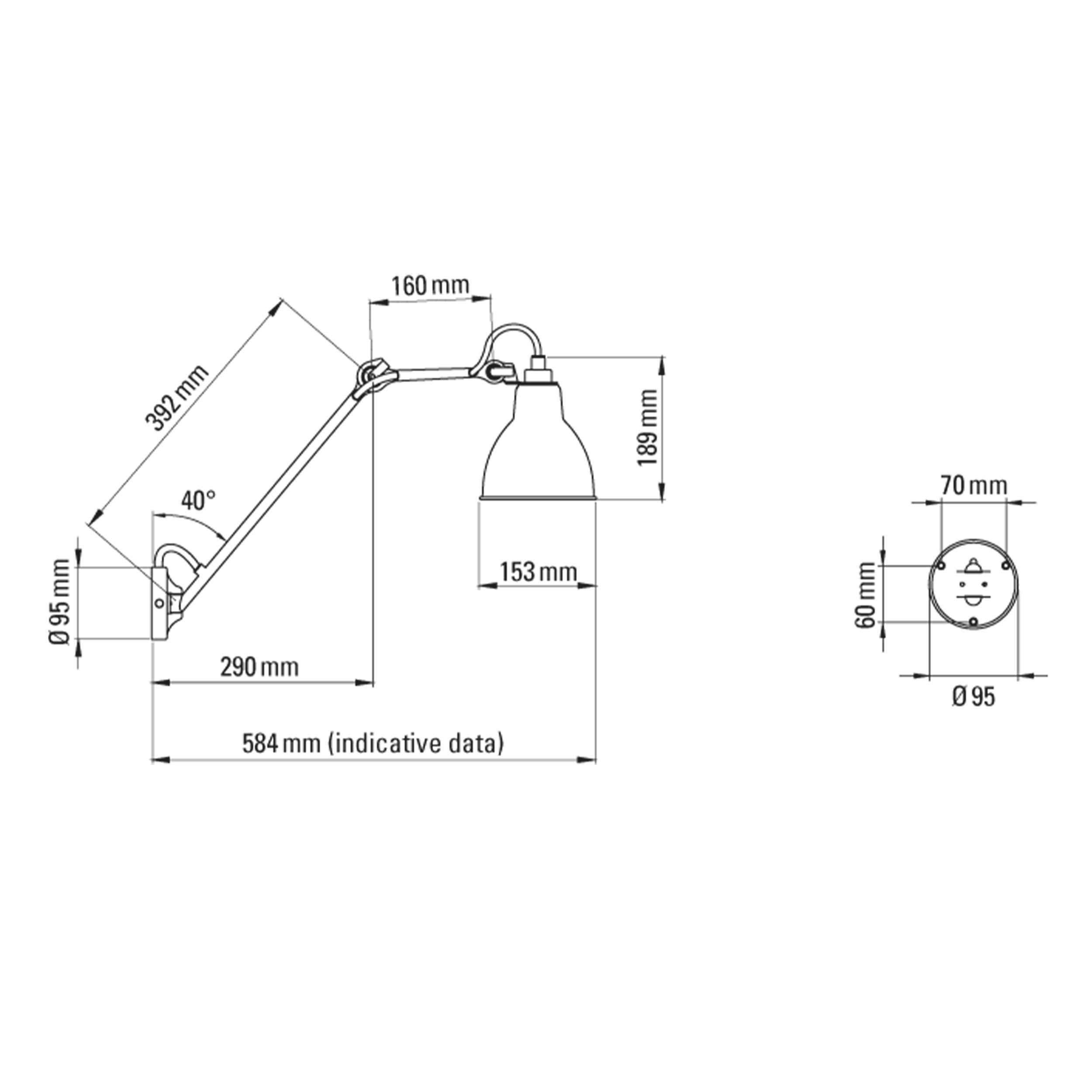 DCW éditions Lampe Gras N°122 E27 светлина за баня IP44