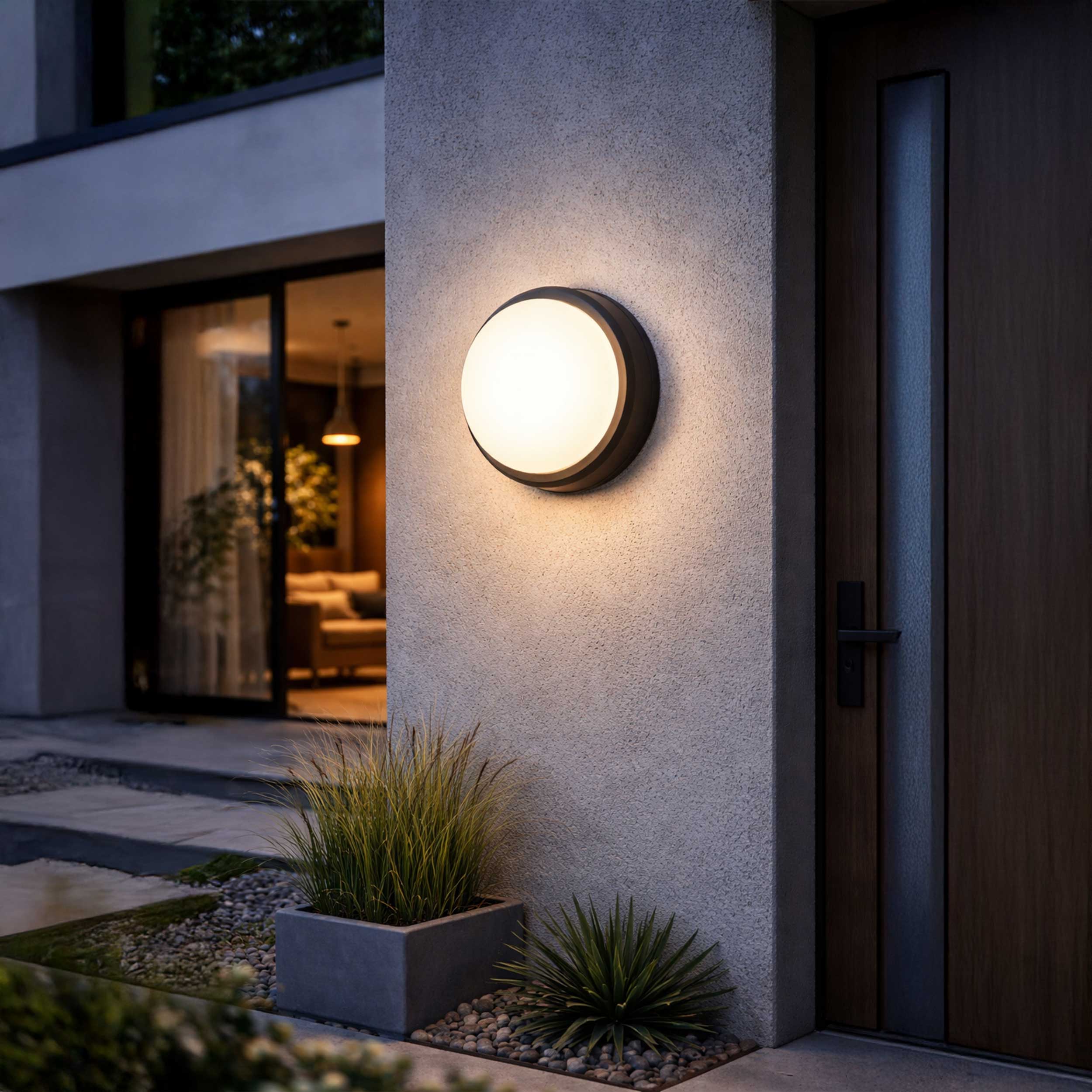 Faro Brume LED glass ceiling light IP44