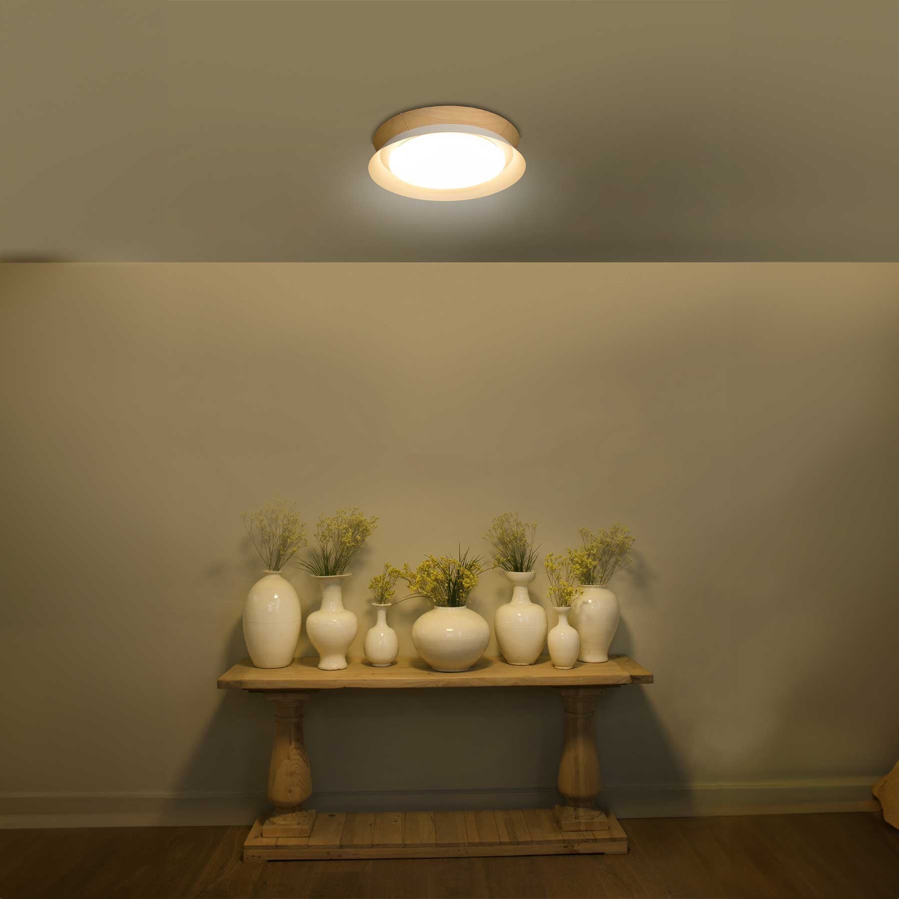 Faro Tender LED přisazené dřevěné svítidlo