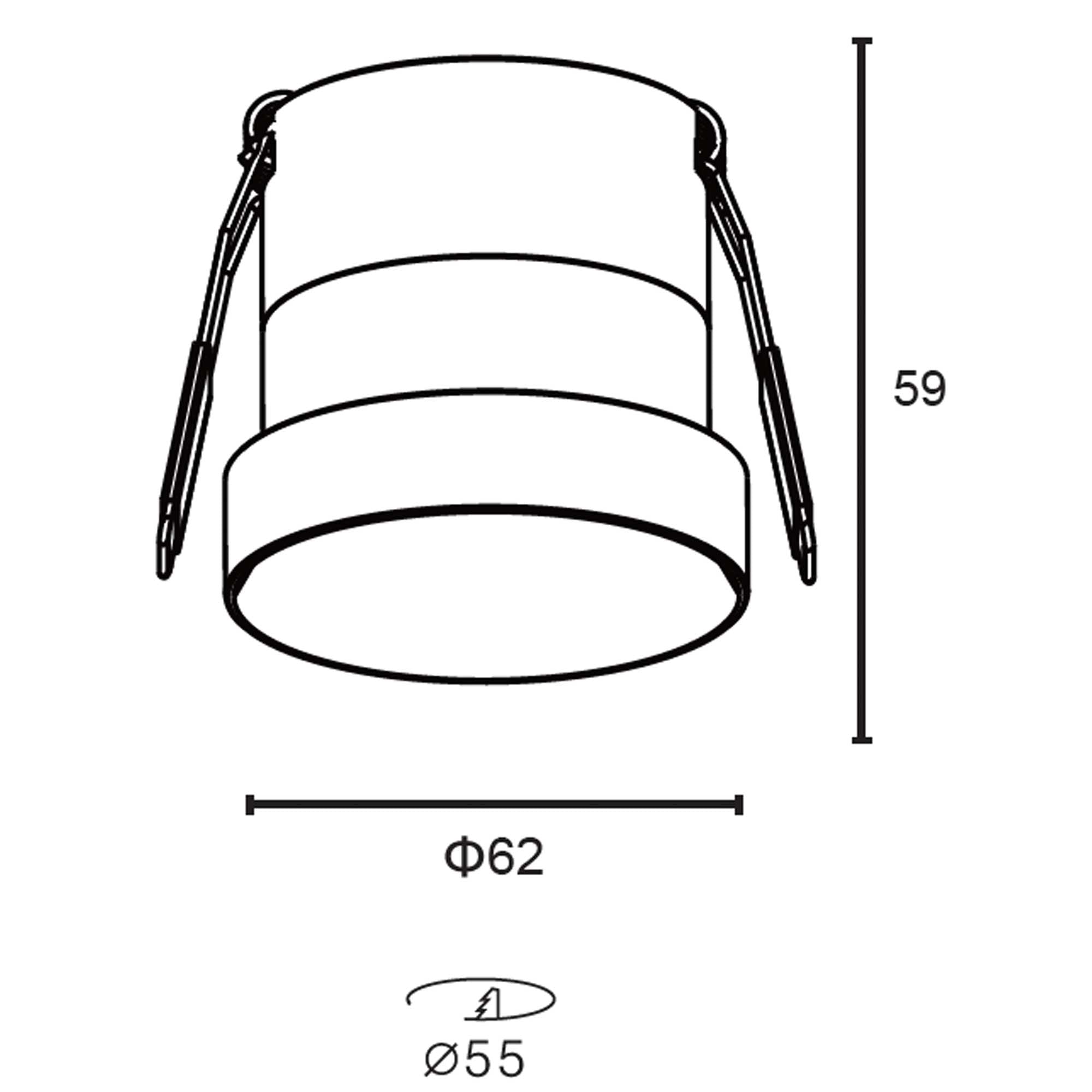 Fiora LED zápustné svítidlo Ra>90 antiglare záloha