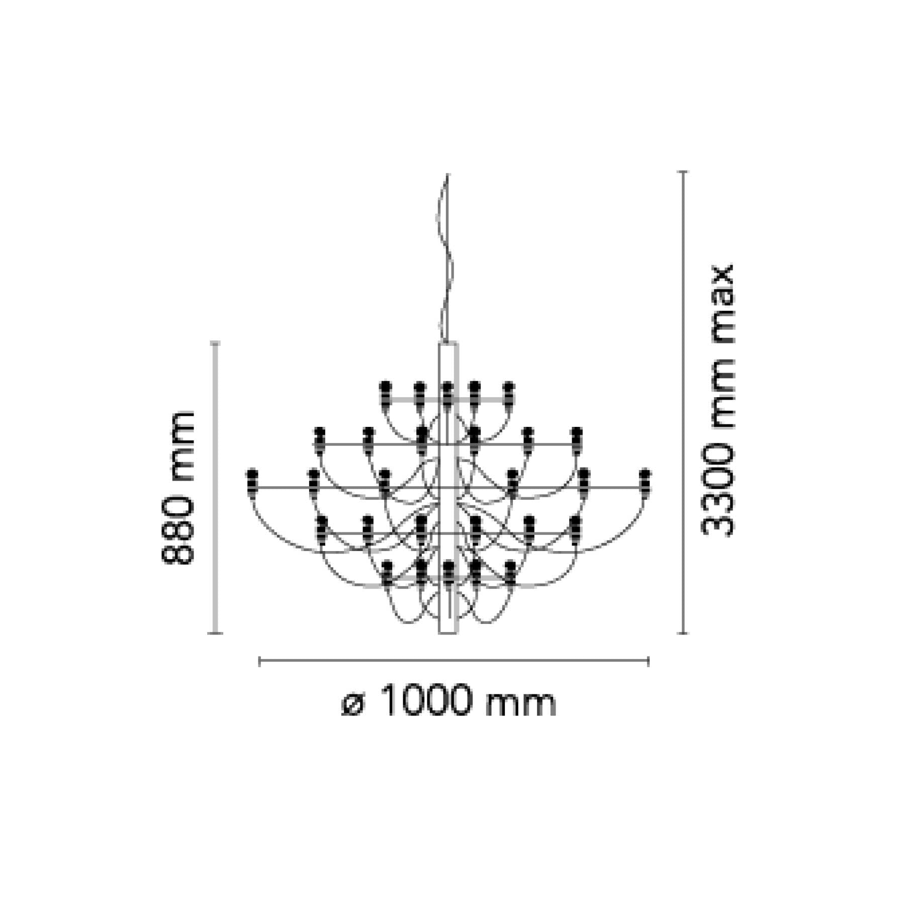 Flos 2097 E14 závěsný lustr