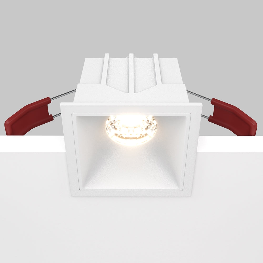 Maytoni downlight Alfa LED 10W 36° вграден квадратен осветител, бял