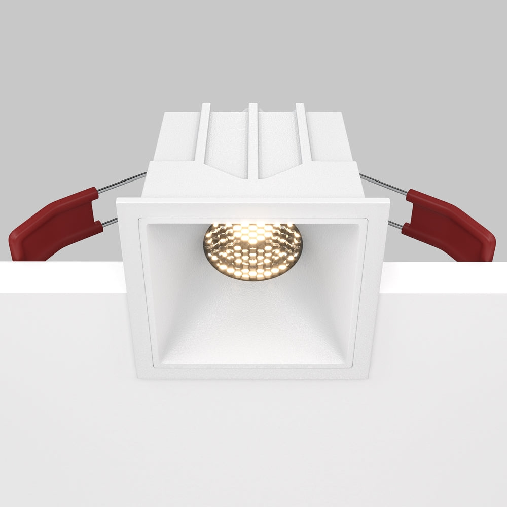 Maytoni downlight Alfa LED 10W 36° вграден квадратен осветител, бял