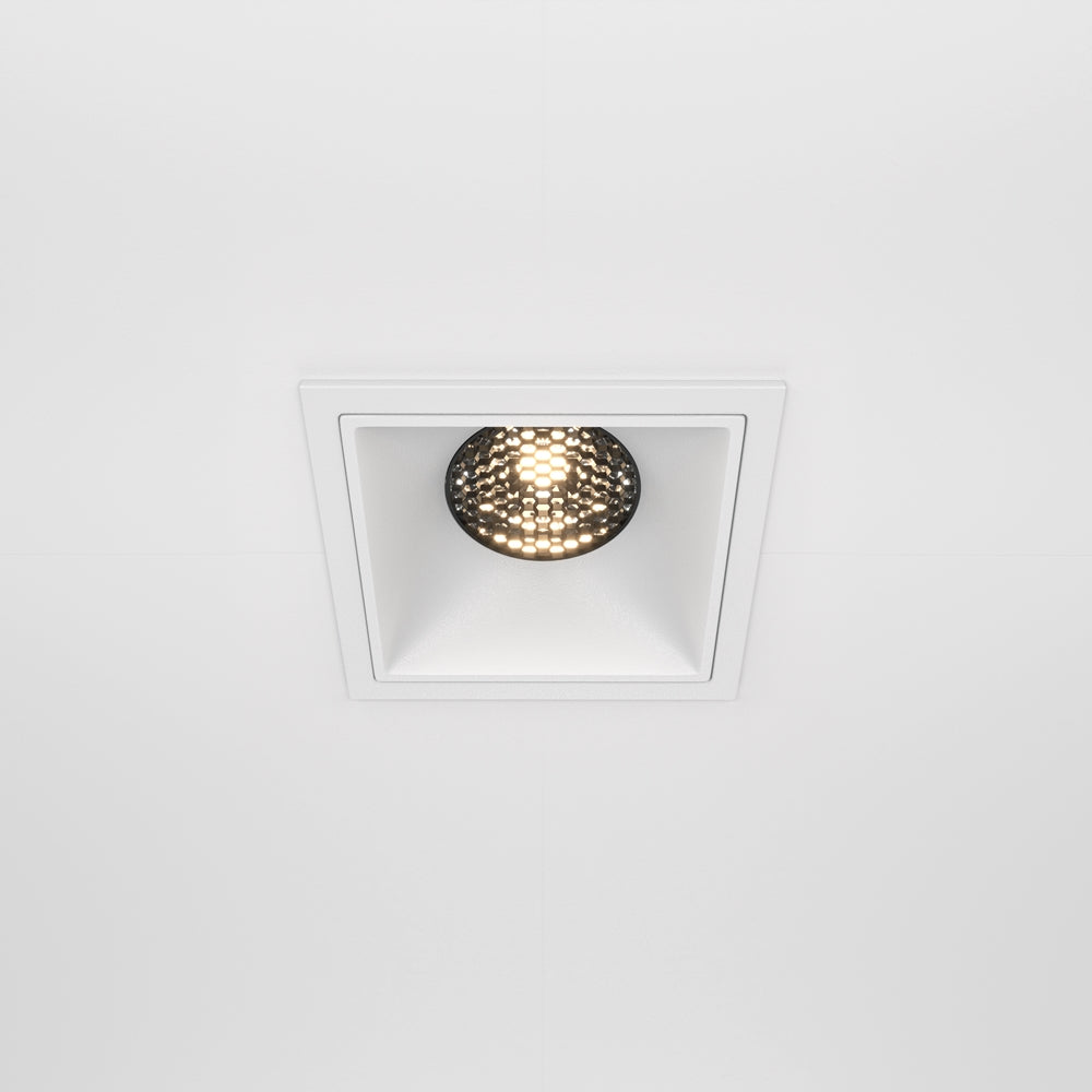 Maytoni downlight Alfa LED 15W 36° вграден квадратен осветител, бял