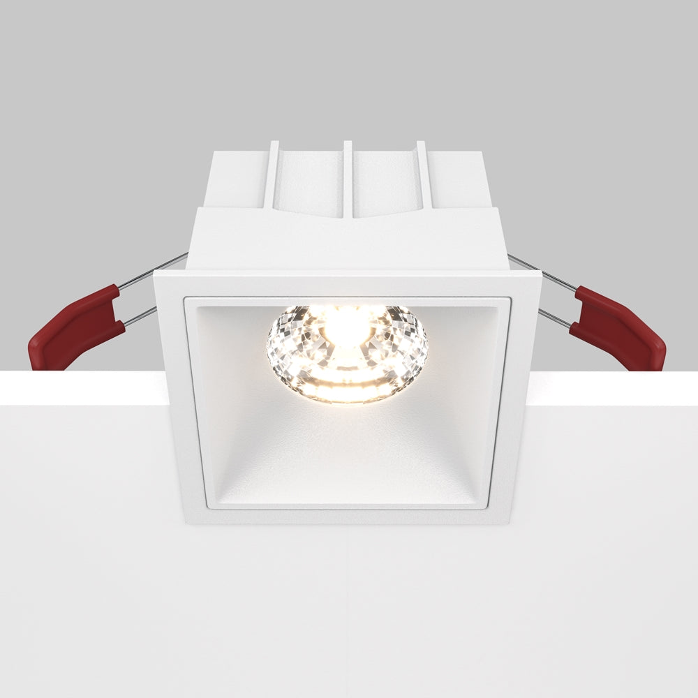 Maytoni downlight Alfa LED 15W 36° вграден квадратен осветител, бял