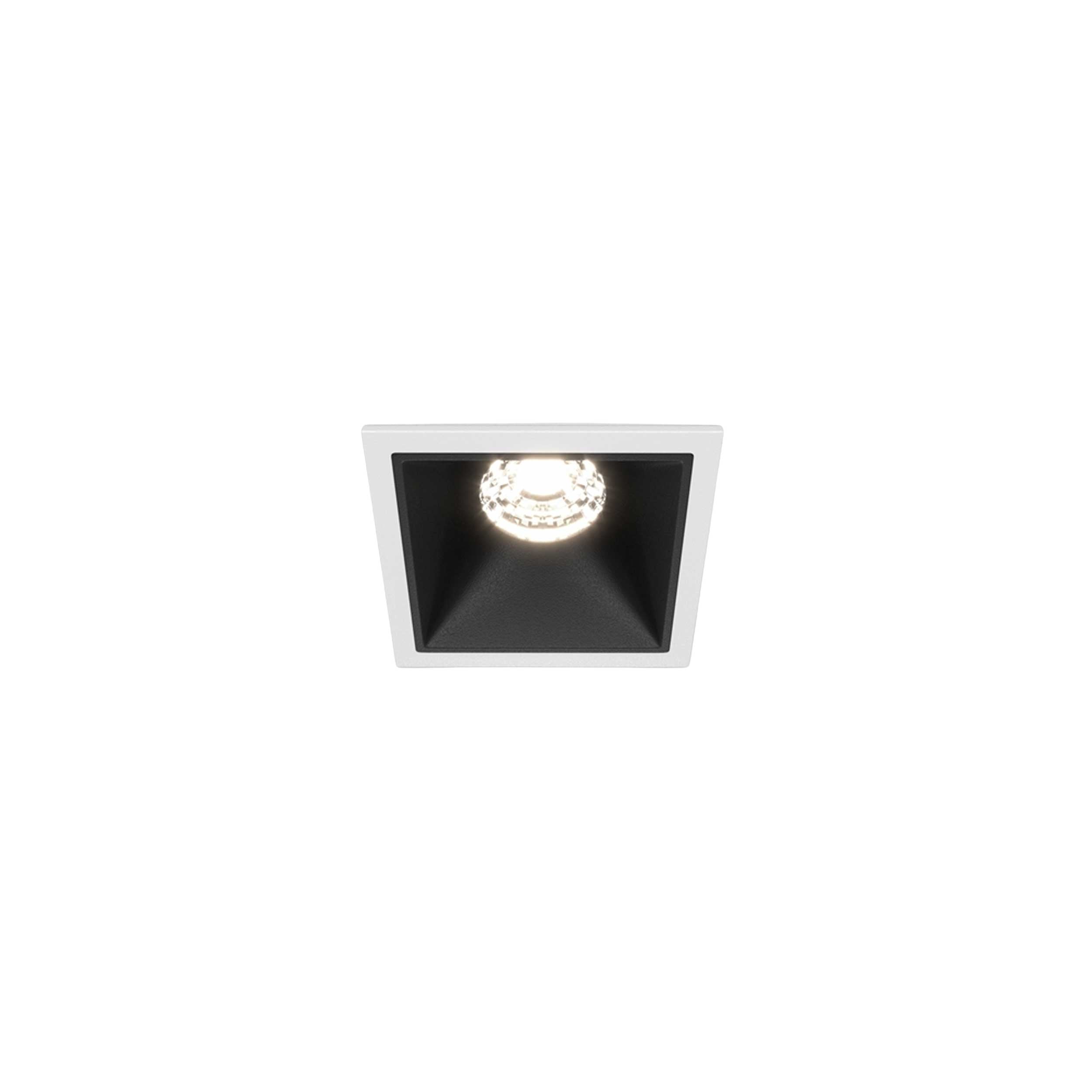 Maytoni downlight Alfa LED 10W 36° вграден квадратен осветител, черен