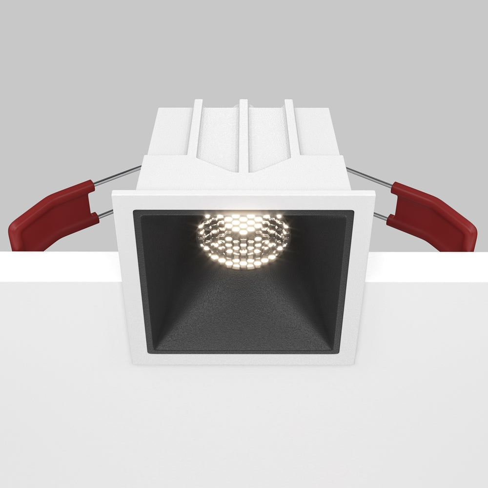 Maytoni downlight Alfa LED 10W 36° вграден квадратен осветител, черен