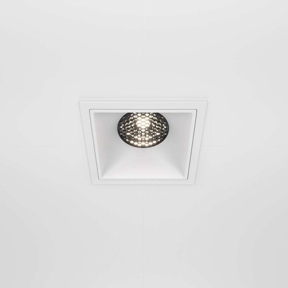 Maytoni downlight Alfa LED 15W 36° вграден квадратен осветител, бял