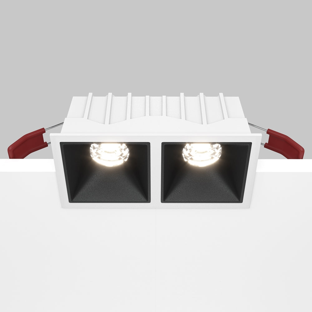 Maytoni downlight Alfa LED 10W 36° вграден квадратен осветител, черен