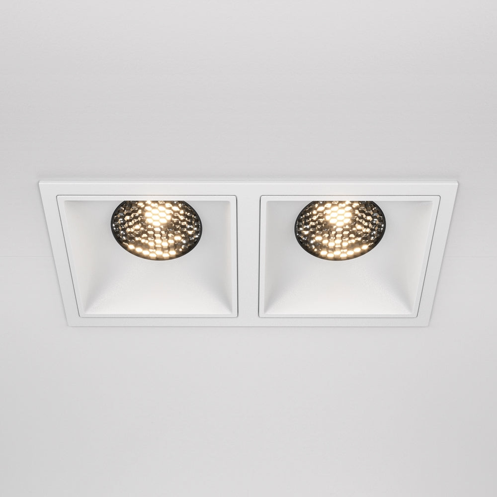 Maytoni downlight Alfa LED 15W 36° вграден квадратен осветител, бял