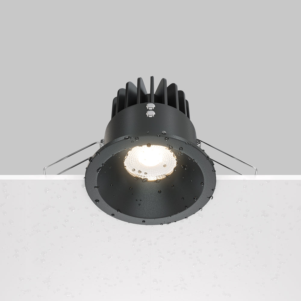 Maytoni downlight Zoom LED 60° вграден кръгъл осветител, черен