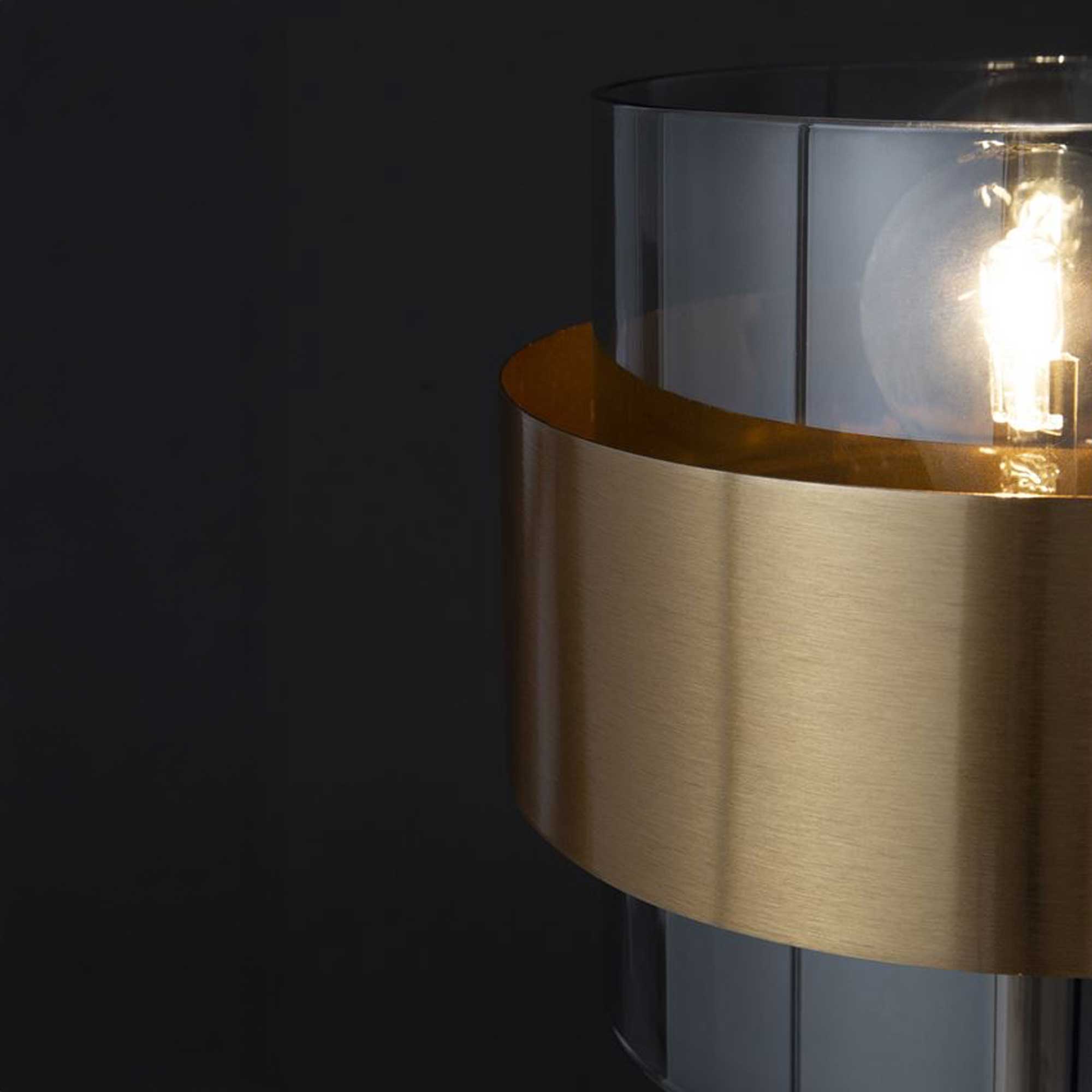 Стъклена настолна лампа Nova Luce Sianna E27