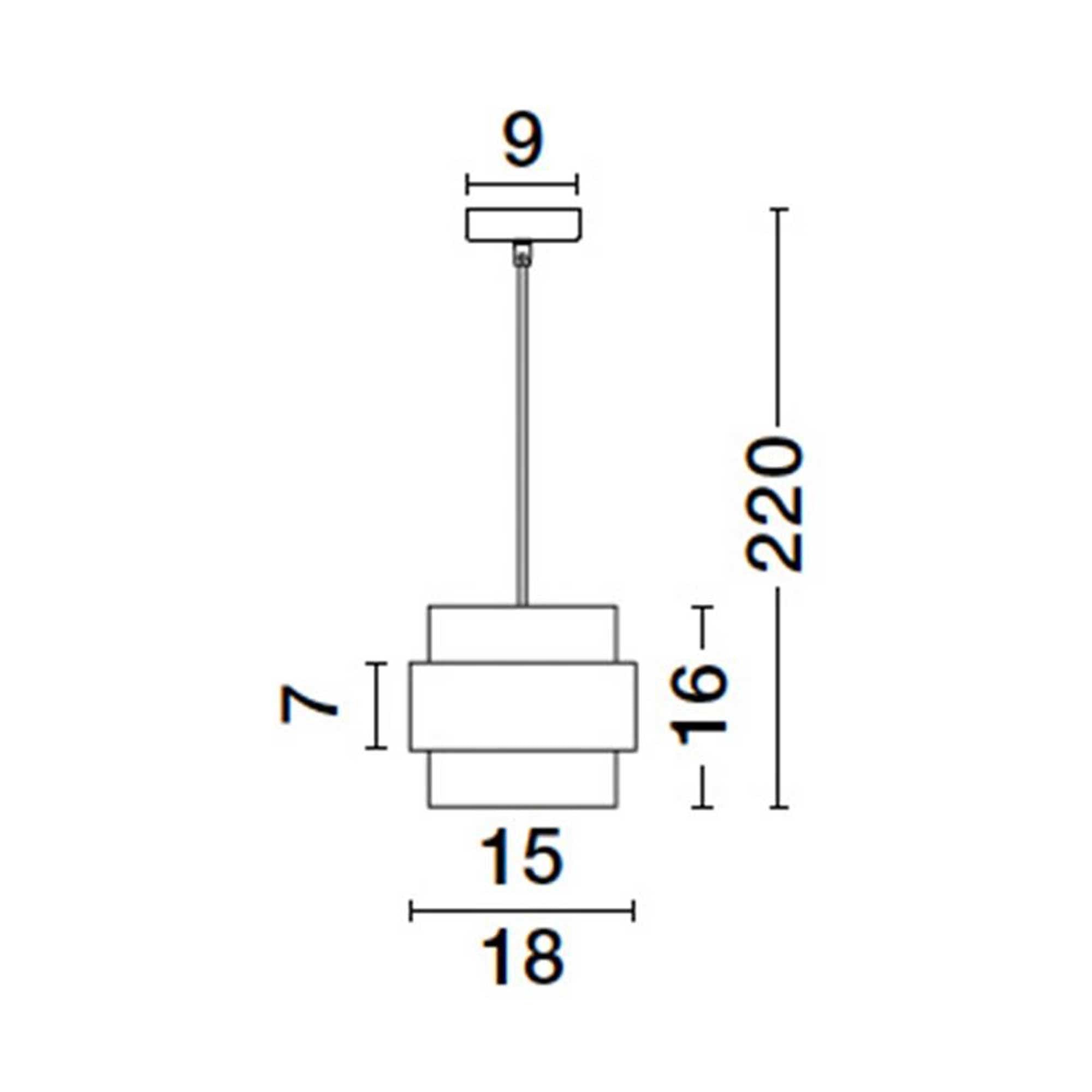 Стъклена висяща лампа Nova Luce Sianna E27