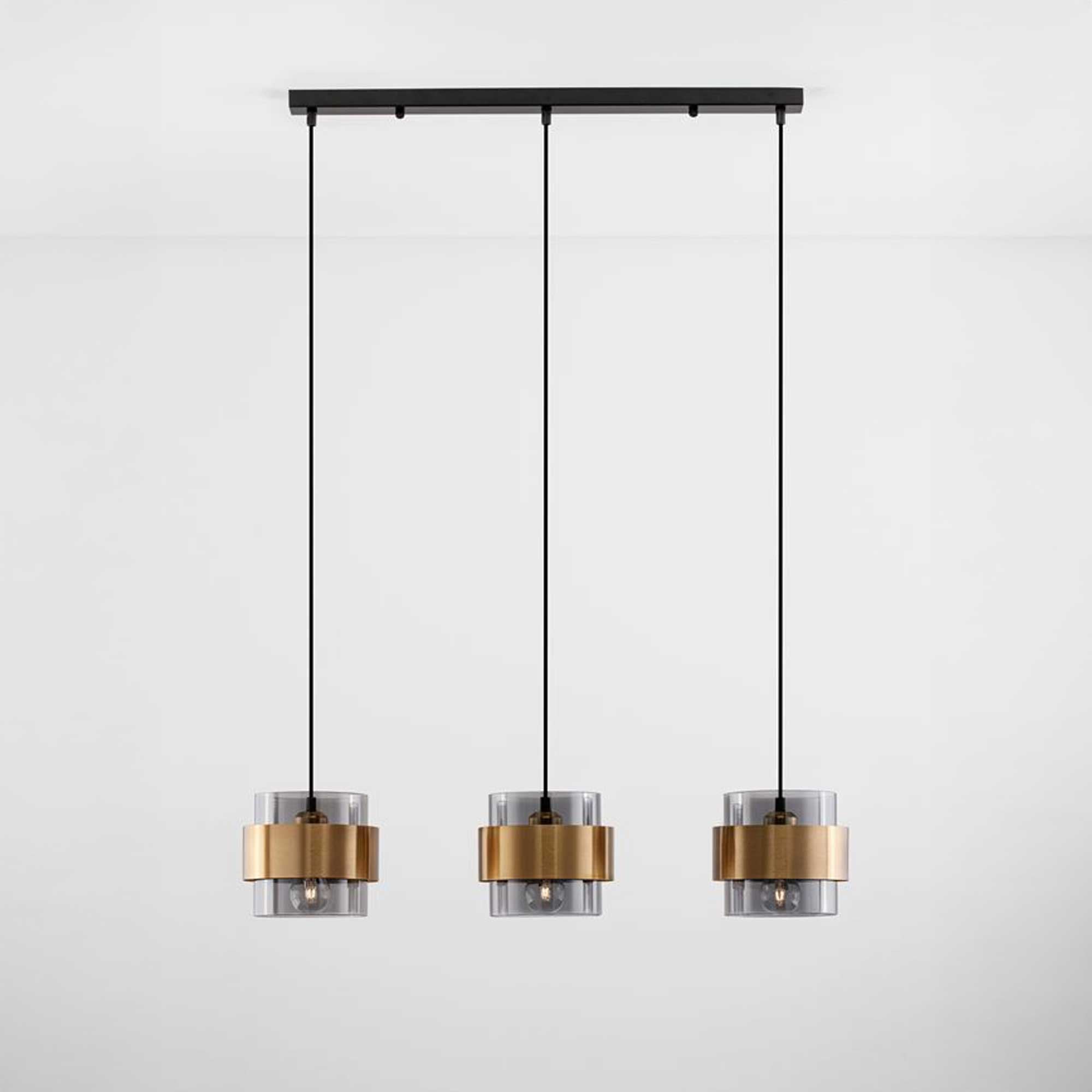 Nova Luce Sianna E27 стъклена висяща лампа с надлъжно покритие