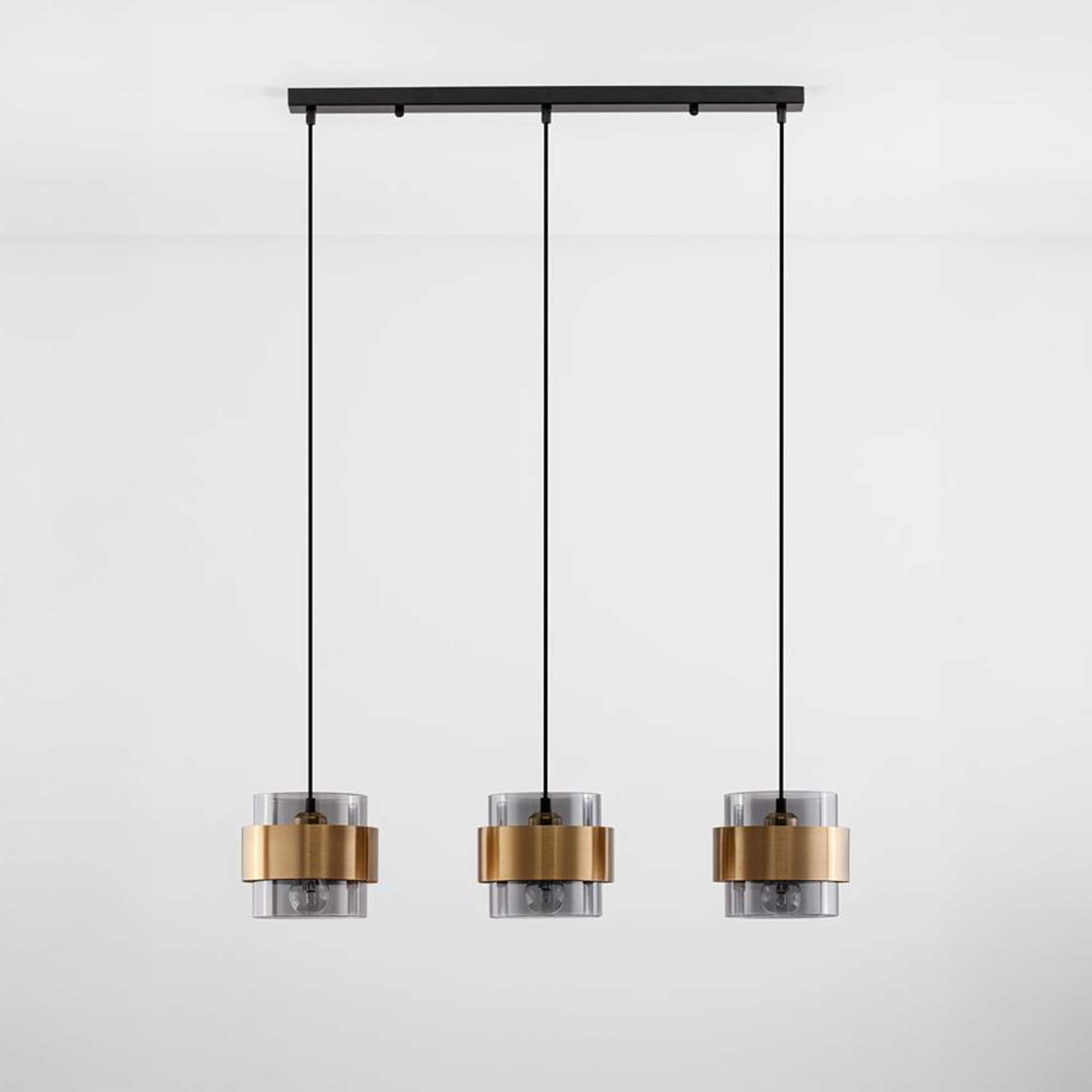 Nova Luce Sianna E27 стъклена висяща лампа с надлъжно покритие