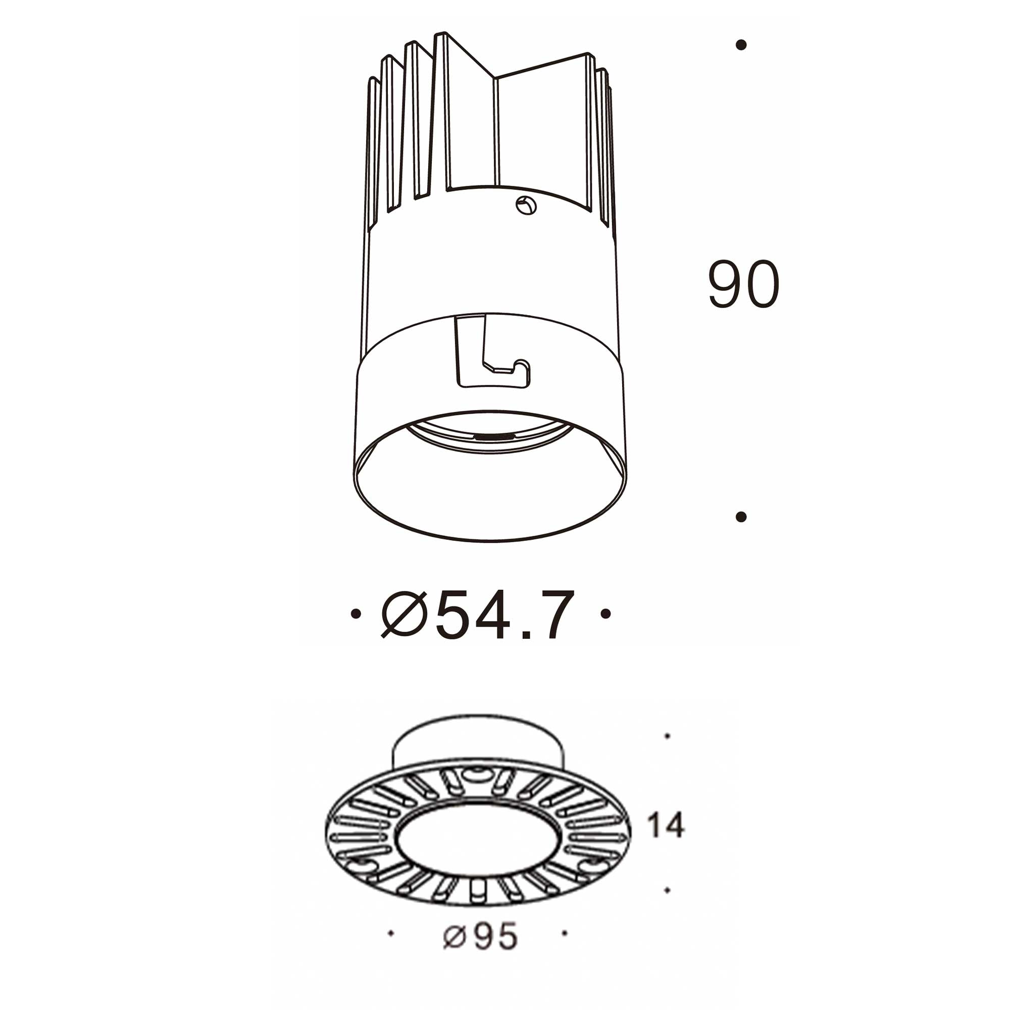 Orvo L LED trimless zápustné svítidlo Ra>90
