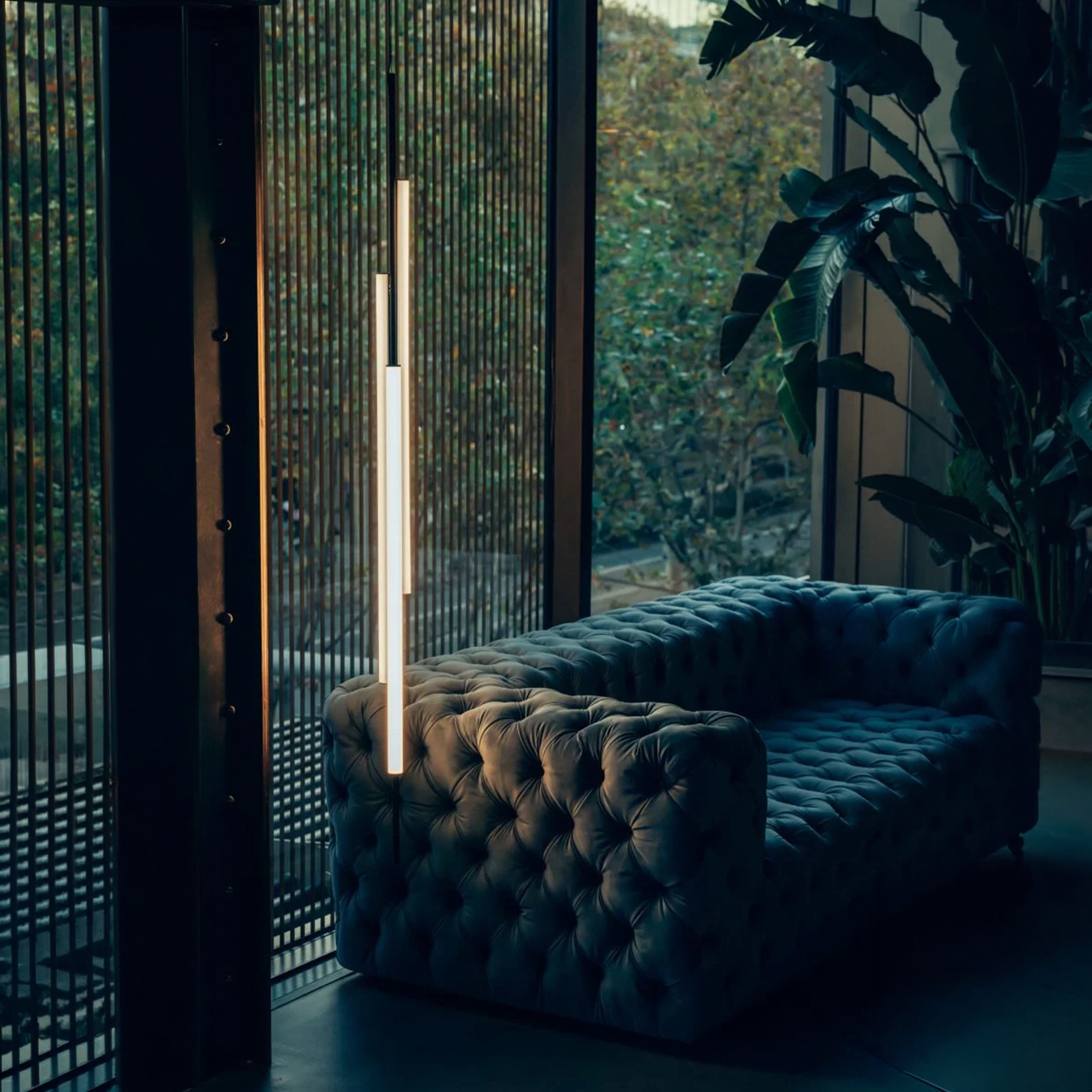 Marset Ambrosia V3 LED – златист вграден висящ вертикален осветителен уред