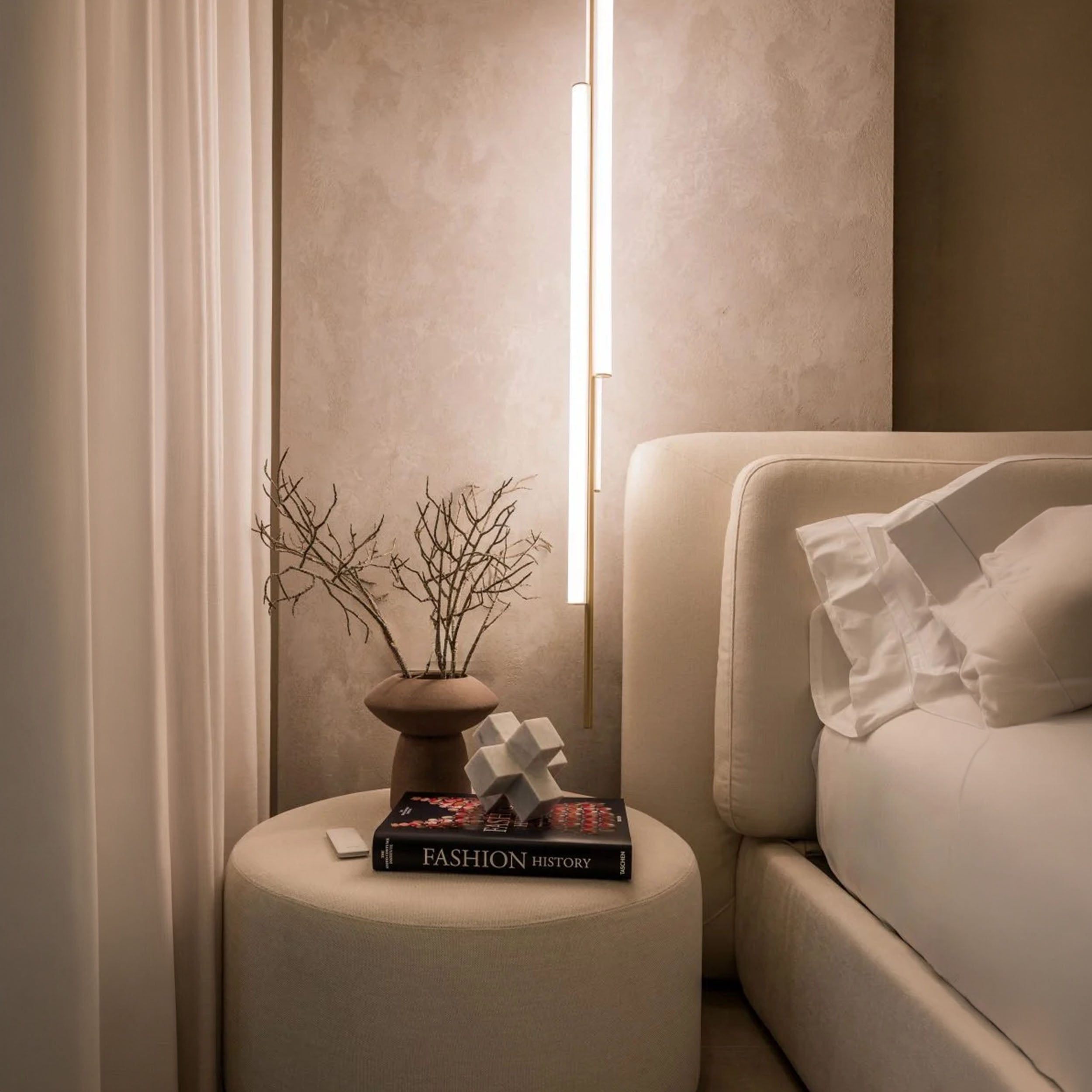 Marset Ambrosia V3 LED – златист вграден висящ вертикален осветителен уред