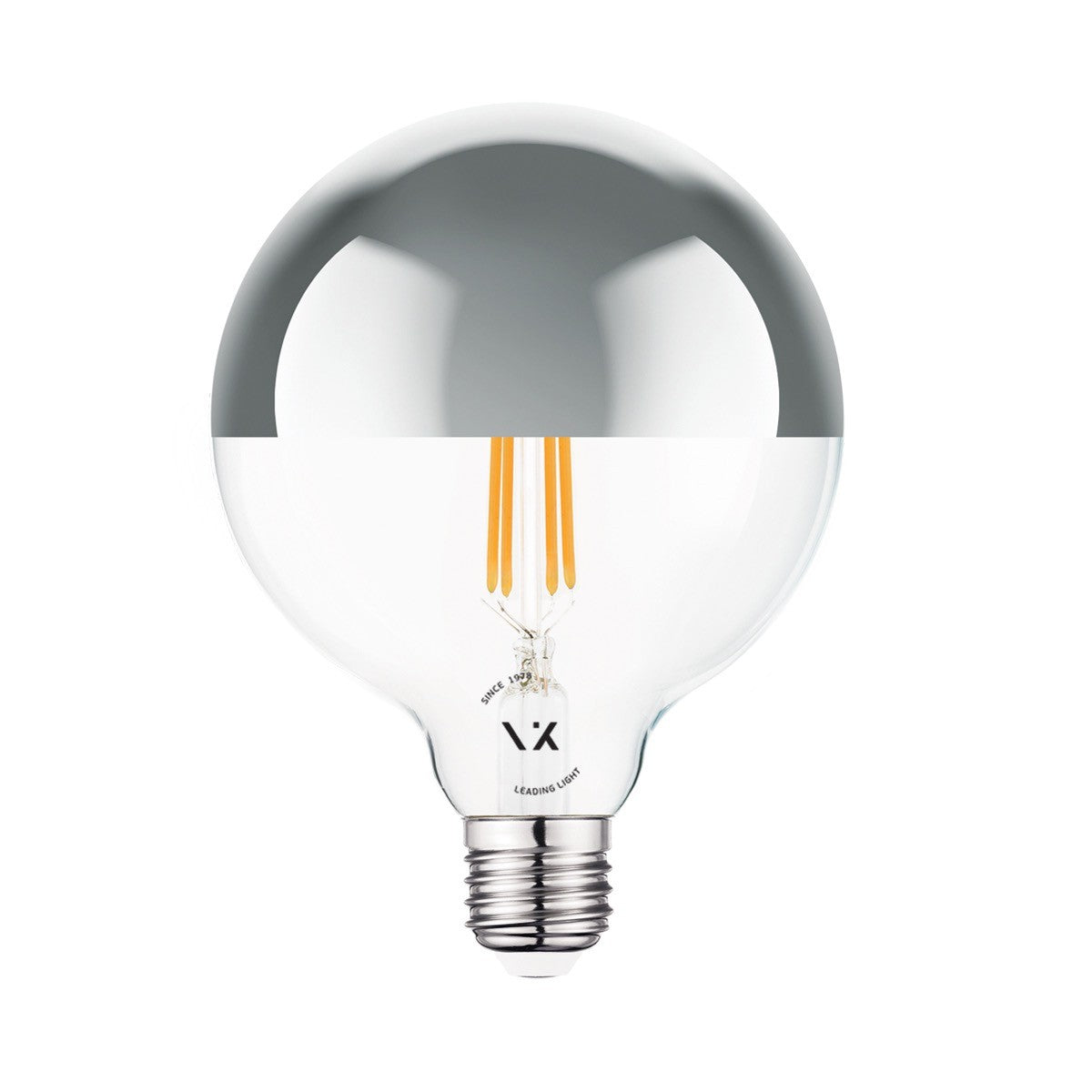 LED крушка VK Light Globo Filament Silver E27 2700K 7W с възможност за регулиране на яркостта