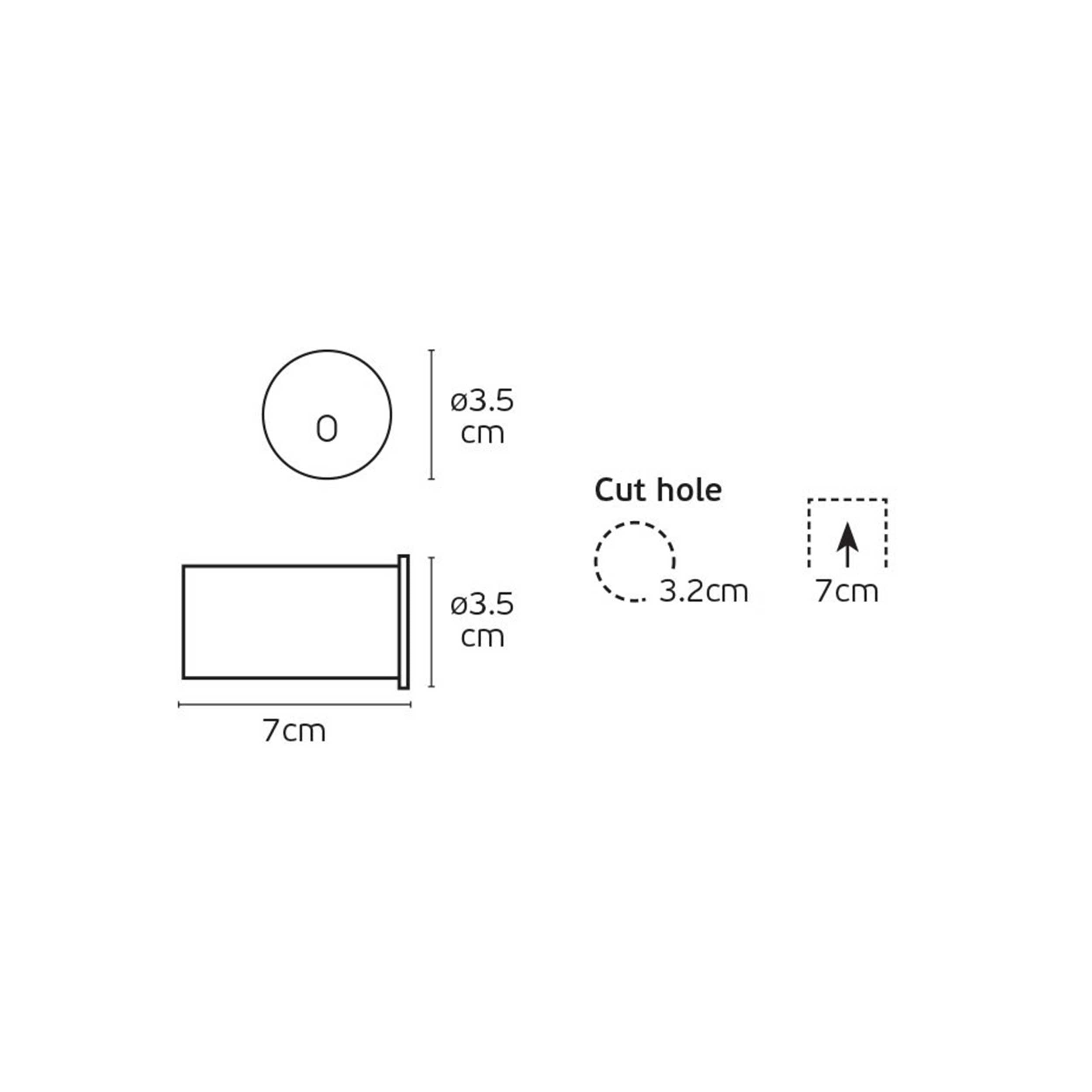 VK Light Fune LED вграден осветител за стълбище, кръгъл, IP67