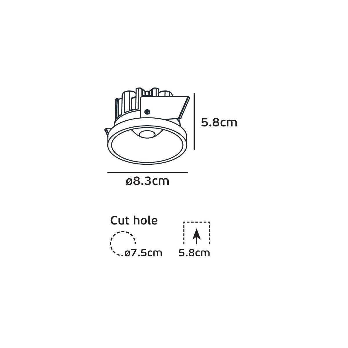 VK Light Poc LED вграден осветителен уред IP44