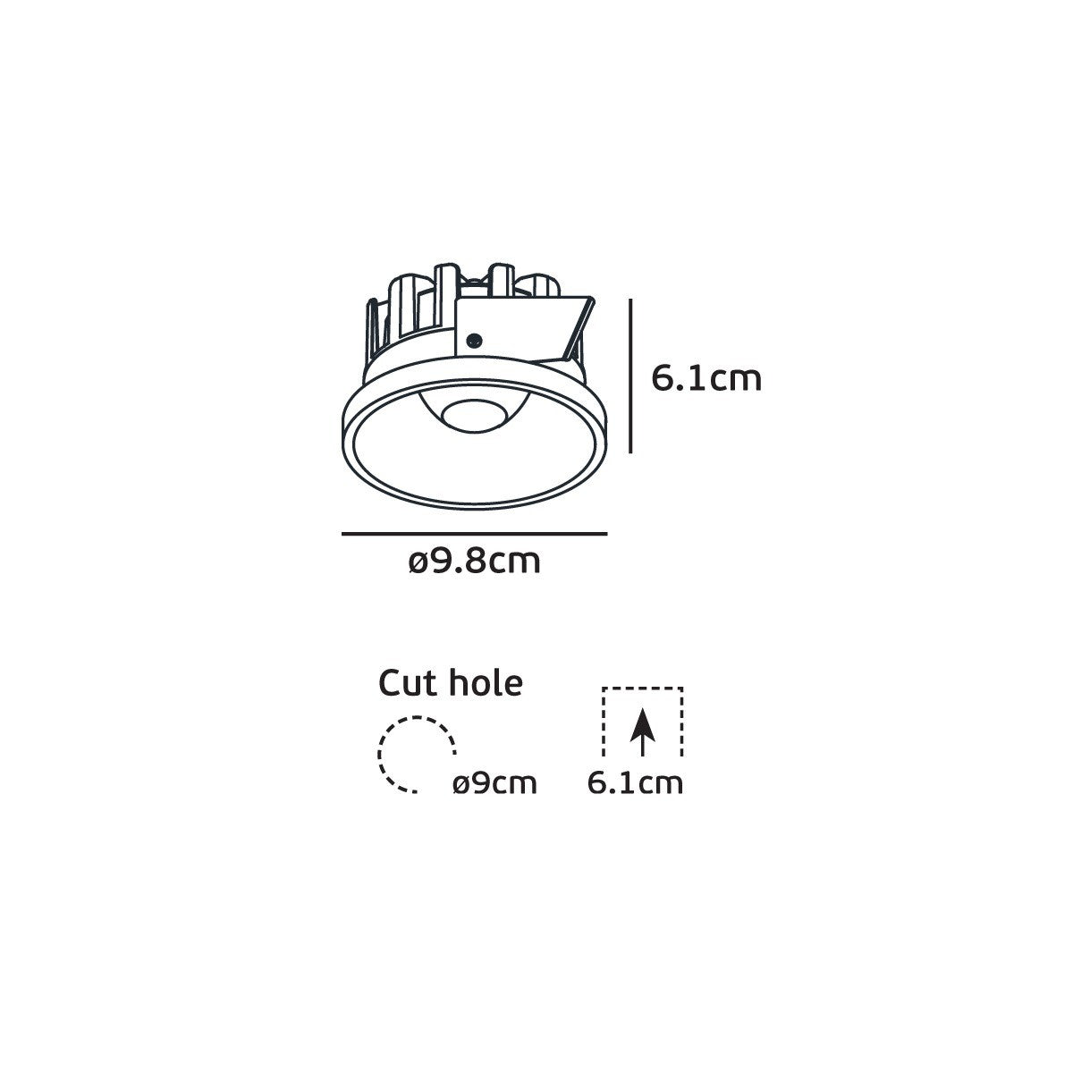 VK Light Poc LED вграден осветителен уред IP44
