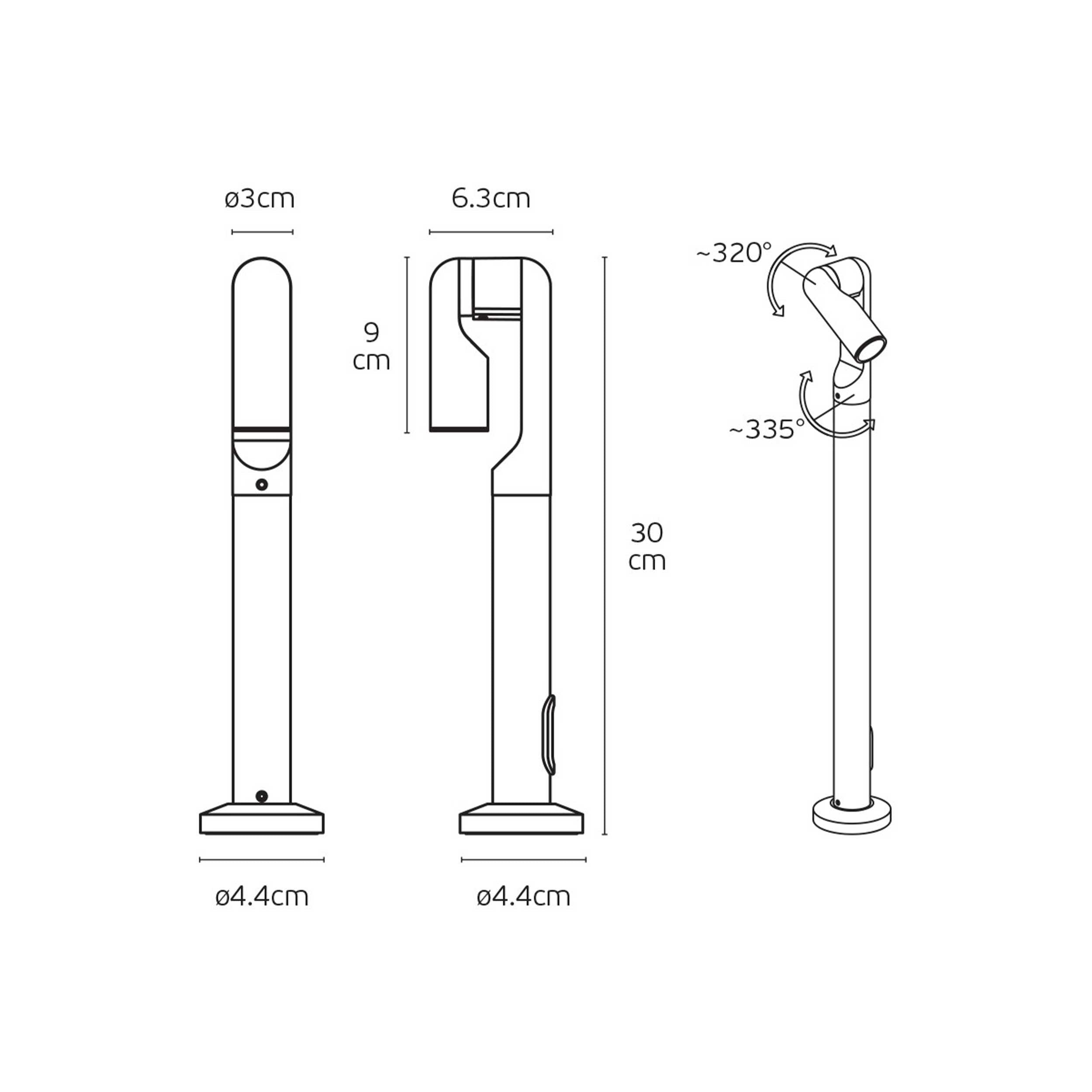 VK Light Lip LED стълбово осветително тяло IP65