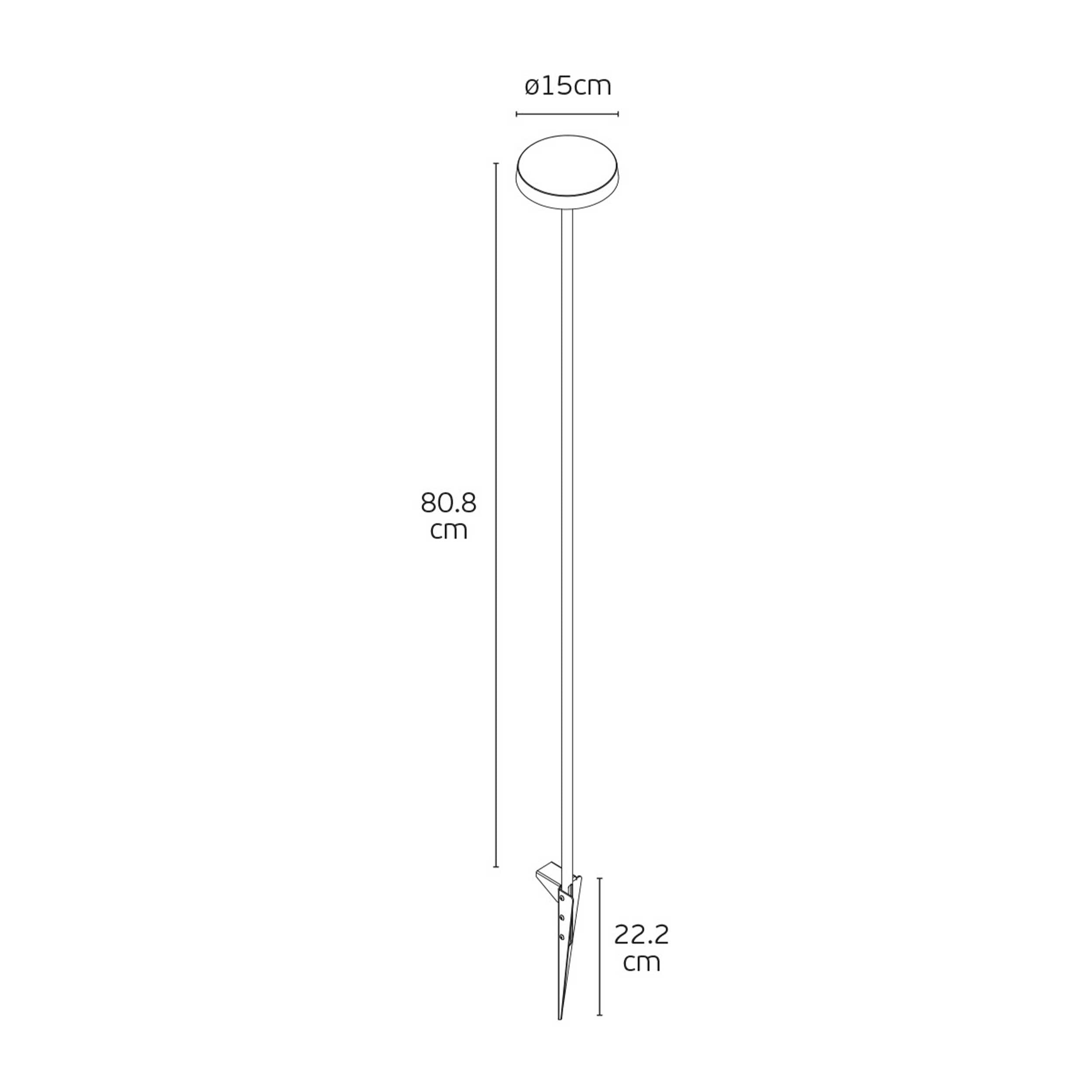 VK Light Mush LED стълбово осветително тяло с вграден контакт, IP65