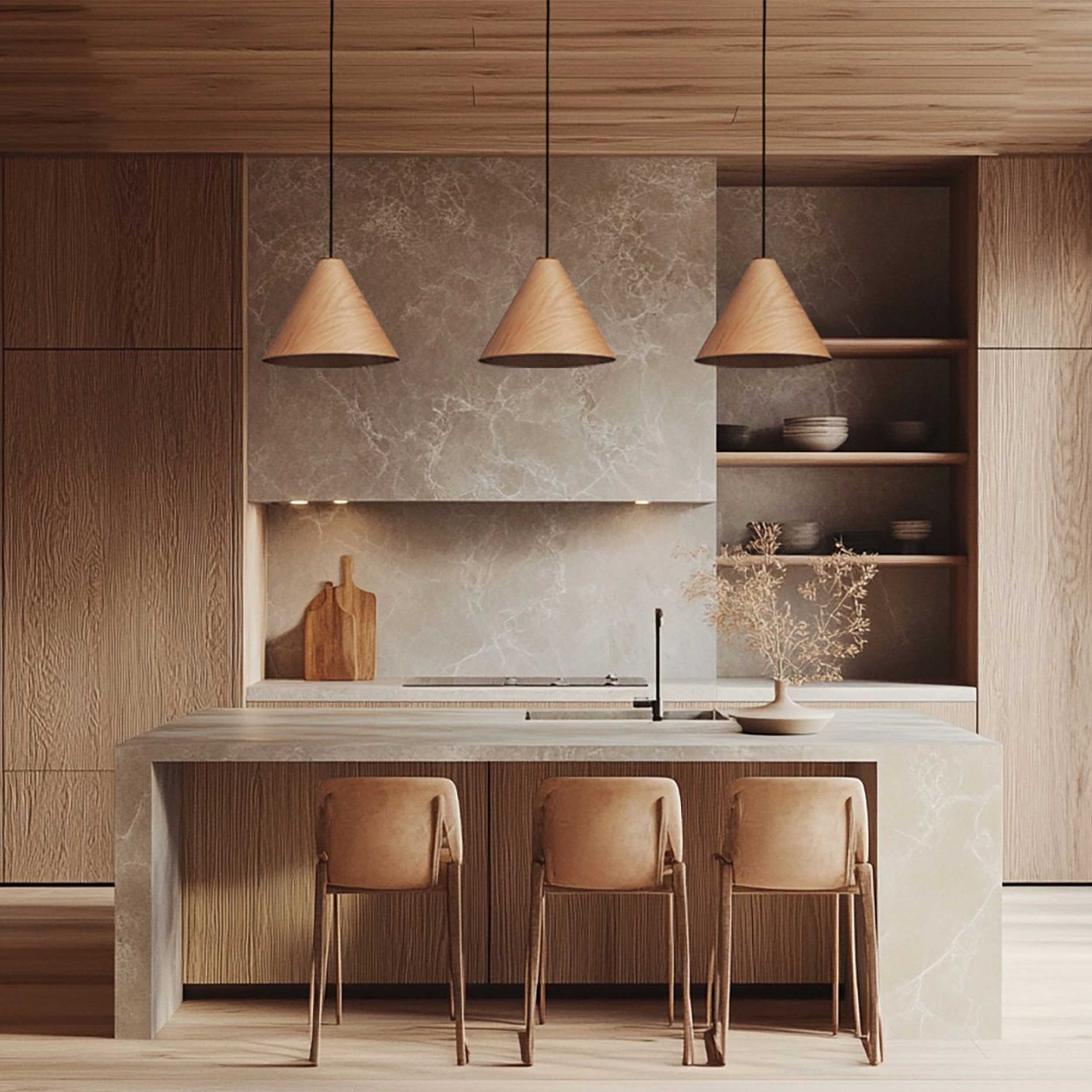 VK Light Woody E27 висяща дървена лампа