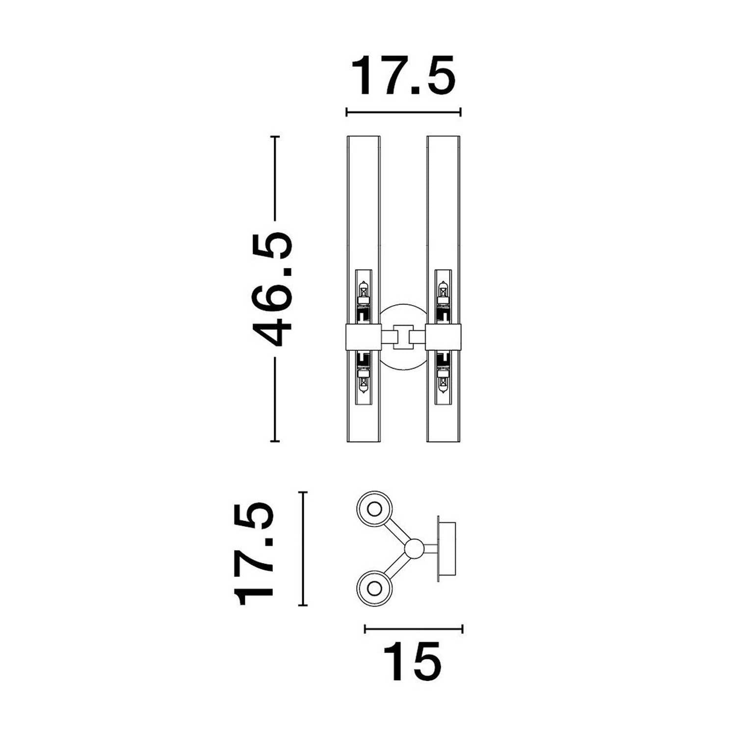 Nova Luce Century G9 nástěnné svítidlo