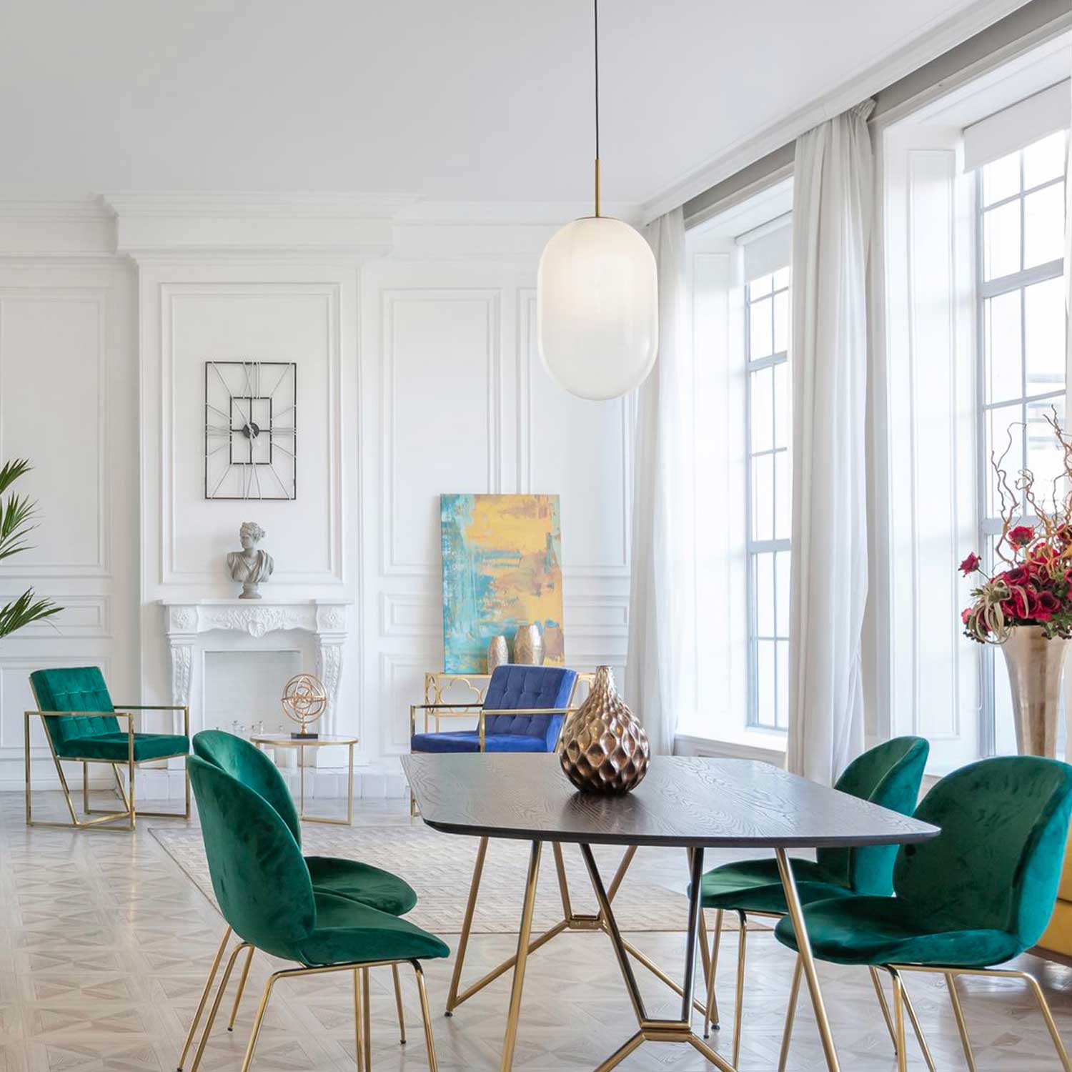 Nova Luce Chrysi G9 skleněné závěsné svítidlo zlaté