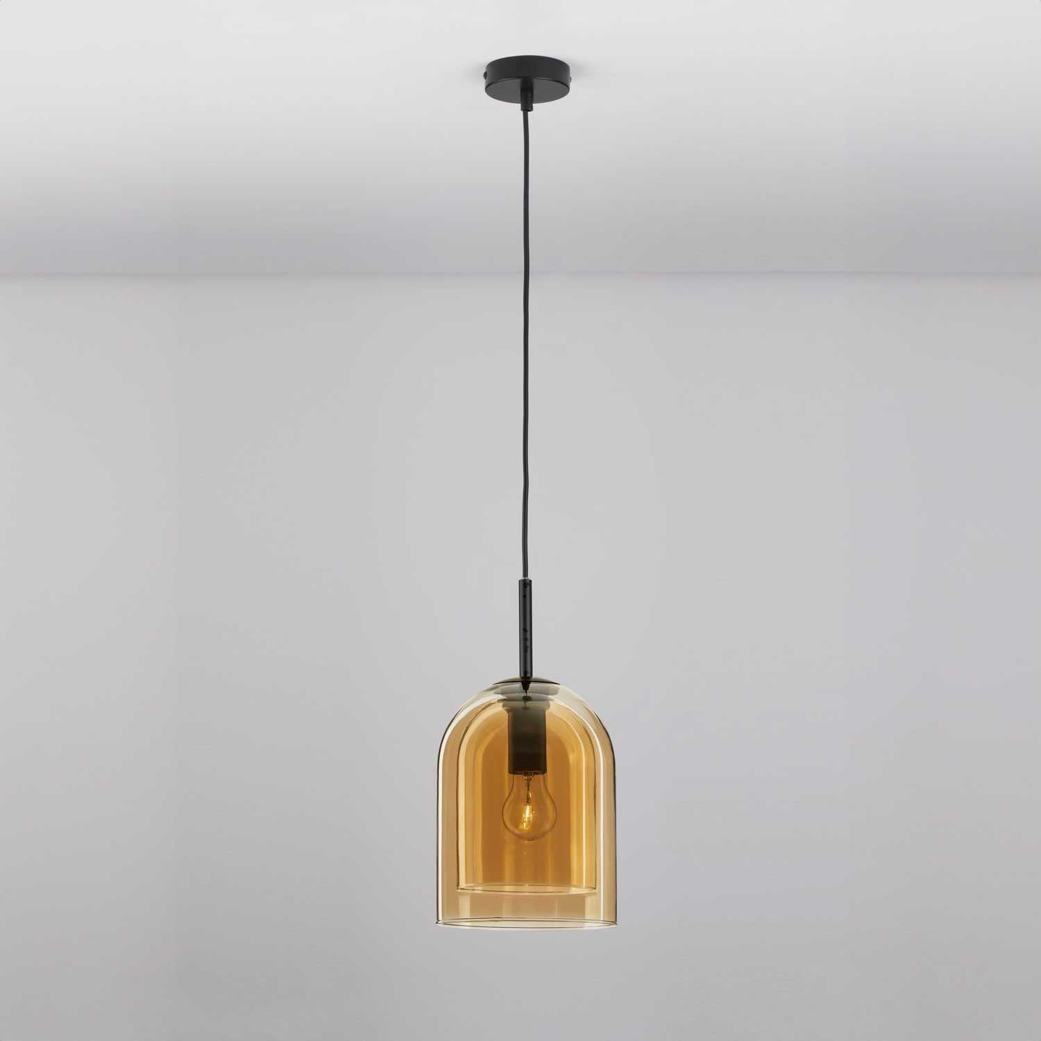 Nova Luce Velor single E27 skleněné závěsné svítidlo