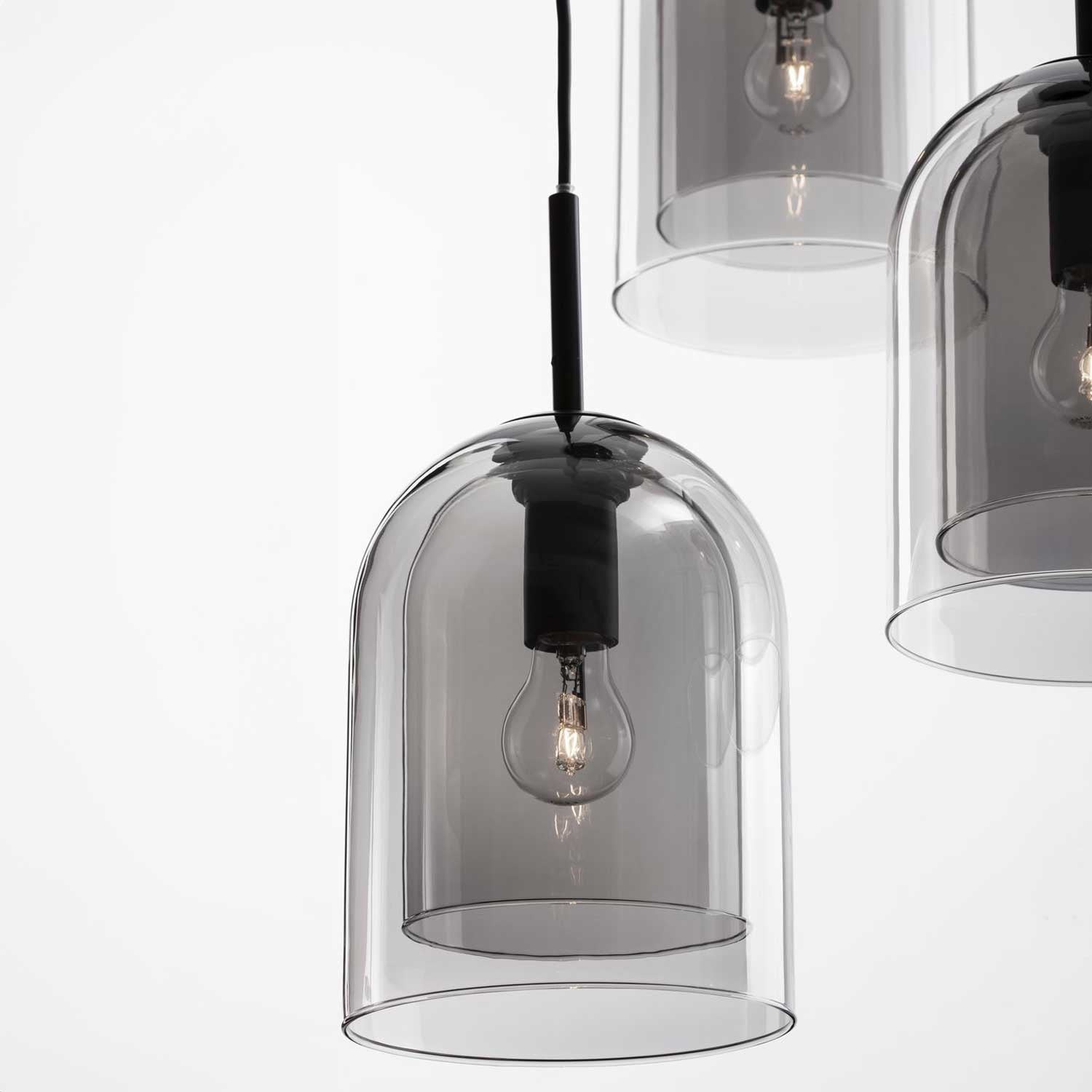 Nova Luce Velor trio E27 skleněné závěsné svítidlo