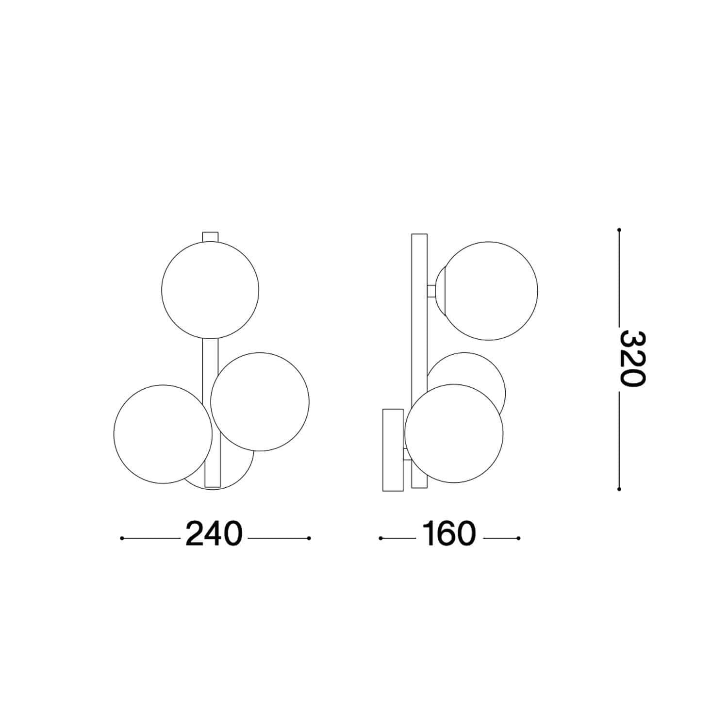 Ideal lux Perlage G9 nástěnné svítidlo