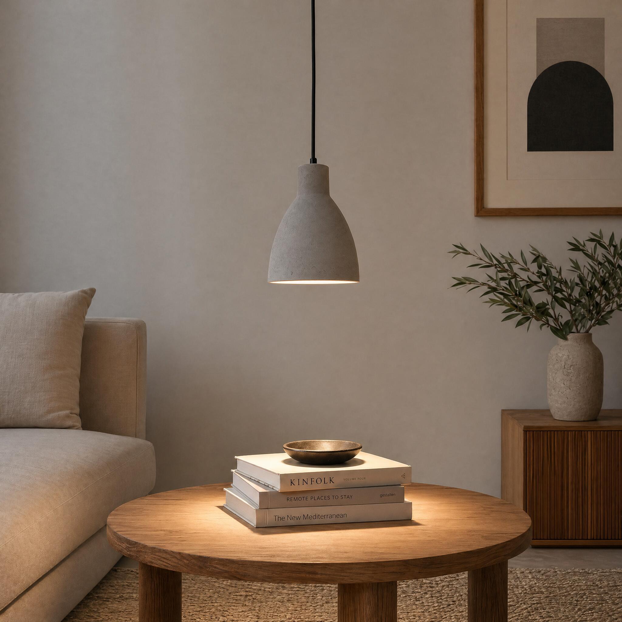 VK Light Remy E27 висяща бетонна лампа