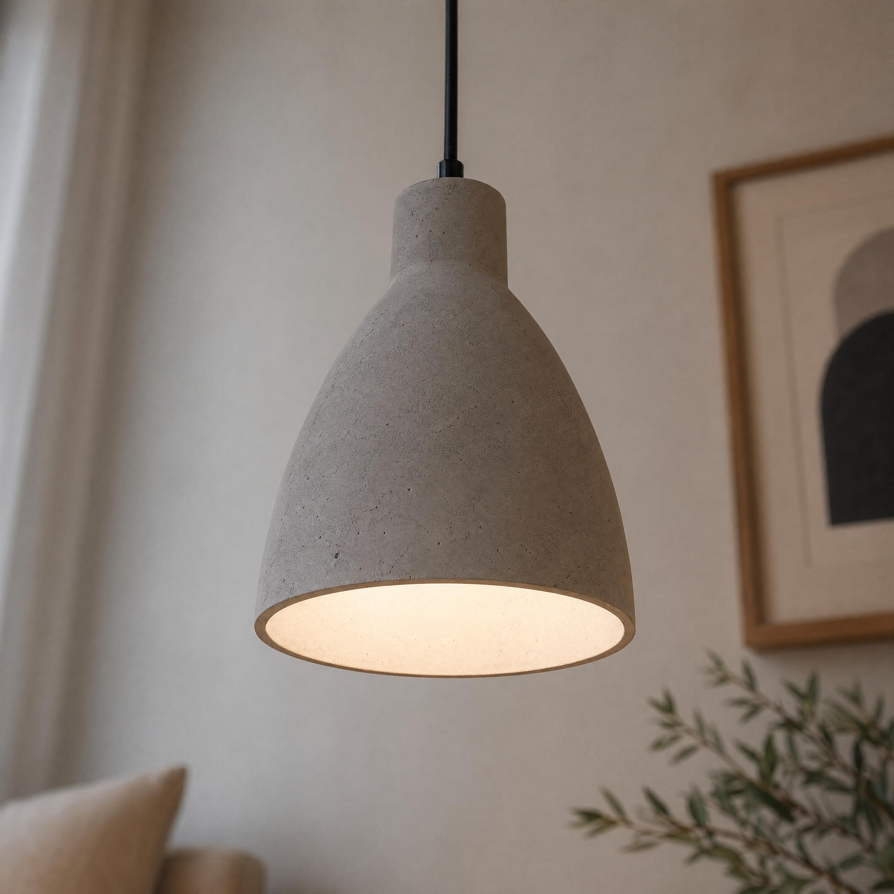 VK Light Remy E27 висяща бетонна лампа