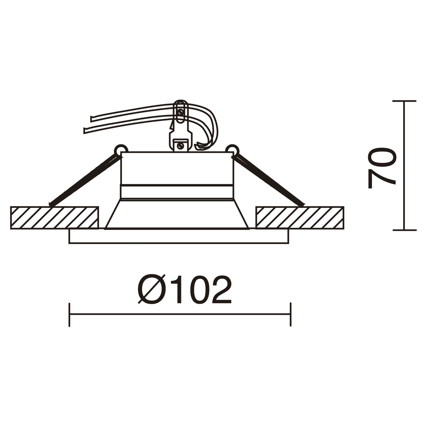 Indeluz Eclipse Retrofit GU5.3 zápustné svítidlo černé