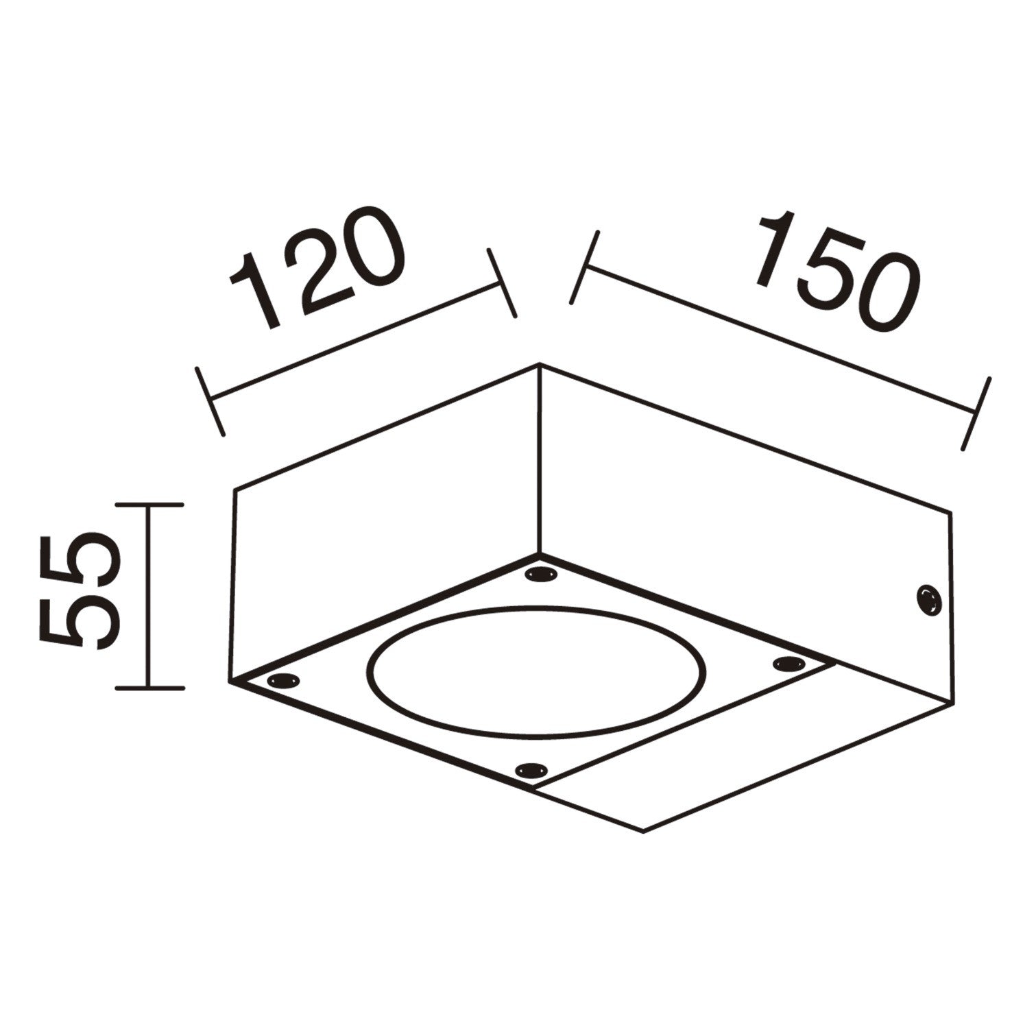 Dopo Guiu LED přisazené svítidlo antracitové
