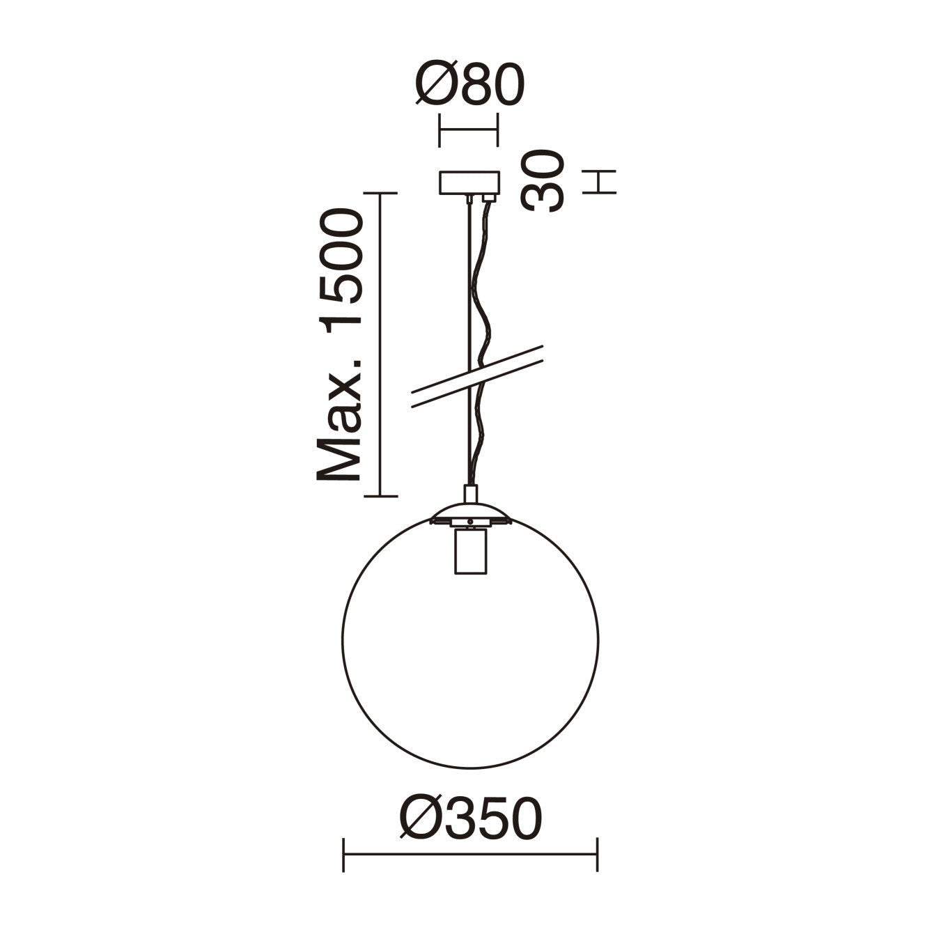 Exo Oxy čirá E27 závěsné svítidlo černé