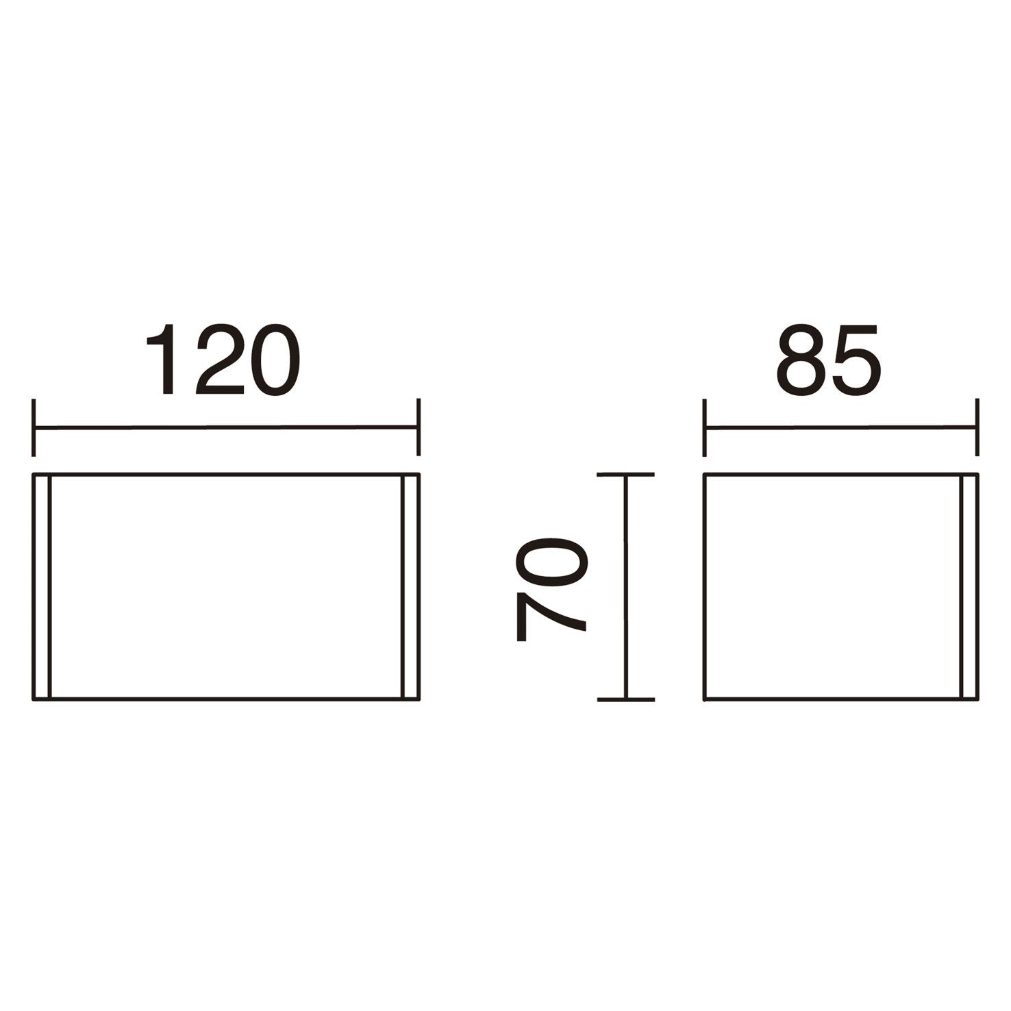 Exo Rett LED nástěnné svítidlo stříbrné