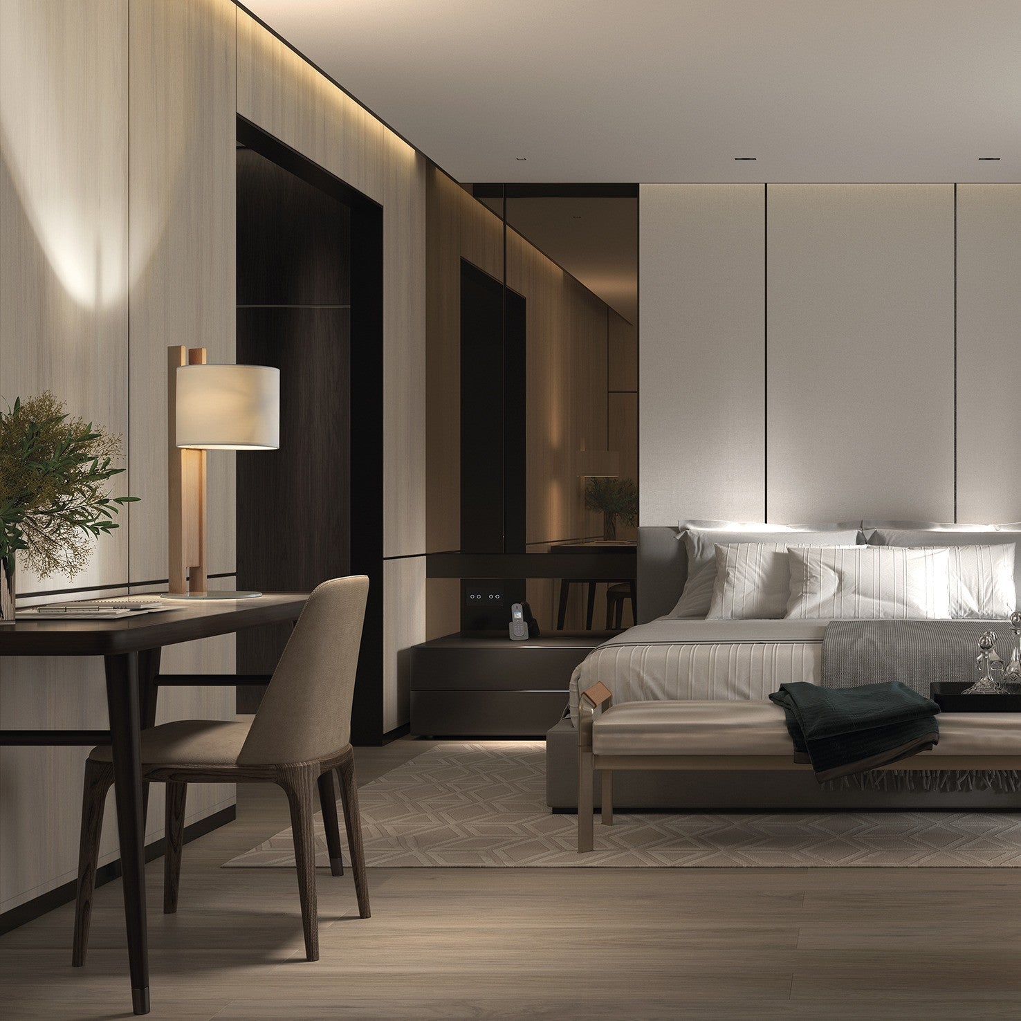 Exo Compact T E27 stolní svítidlo bílé