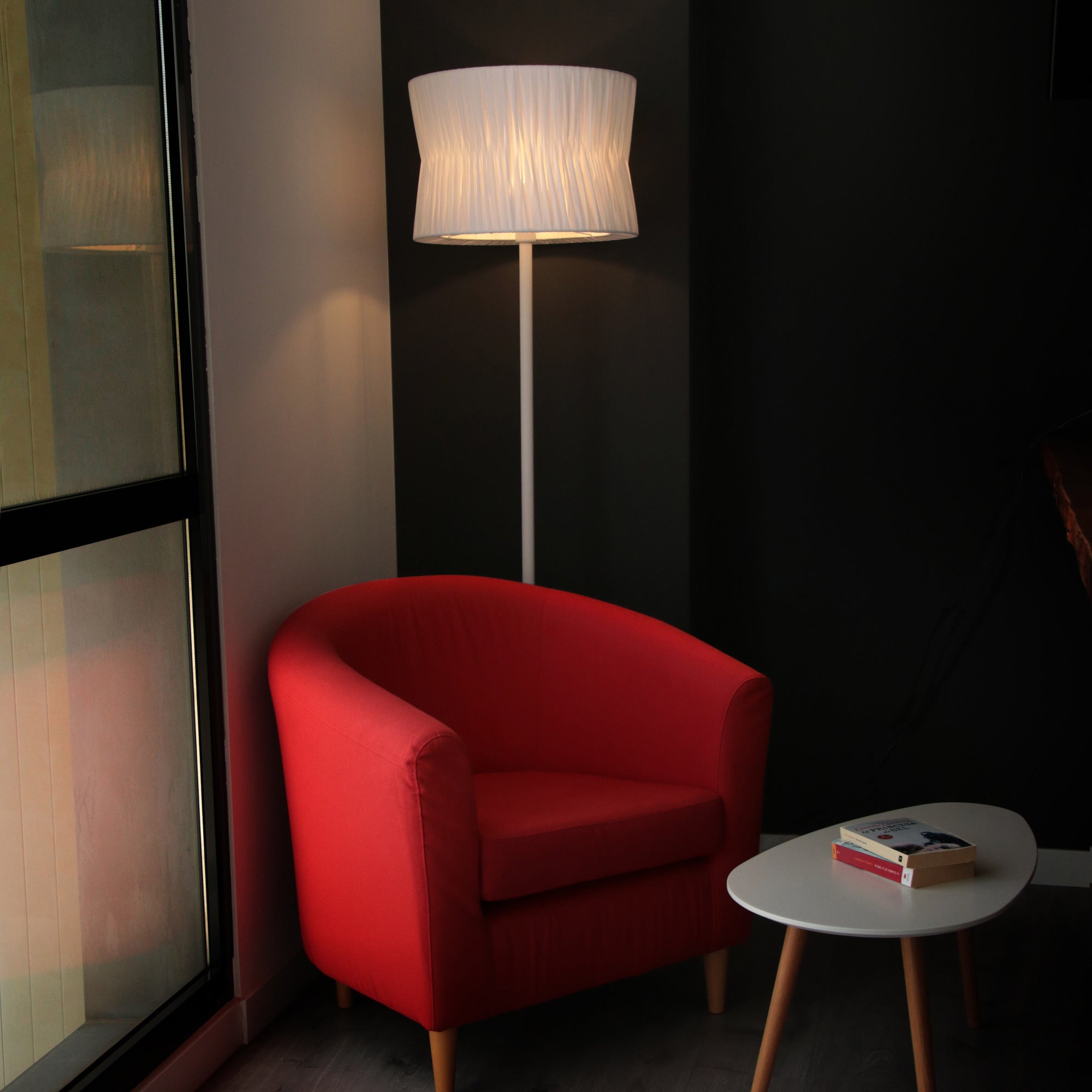 Exo Cora F E27 stojací svítidlo bílé