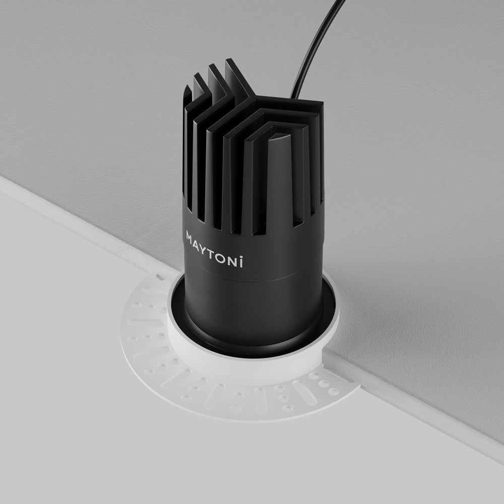 Maytoni downlight Dip LED 50° вграден кръгъл осветител, черен